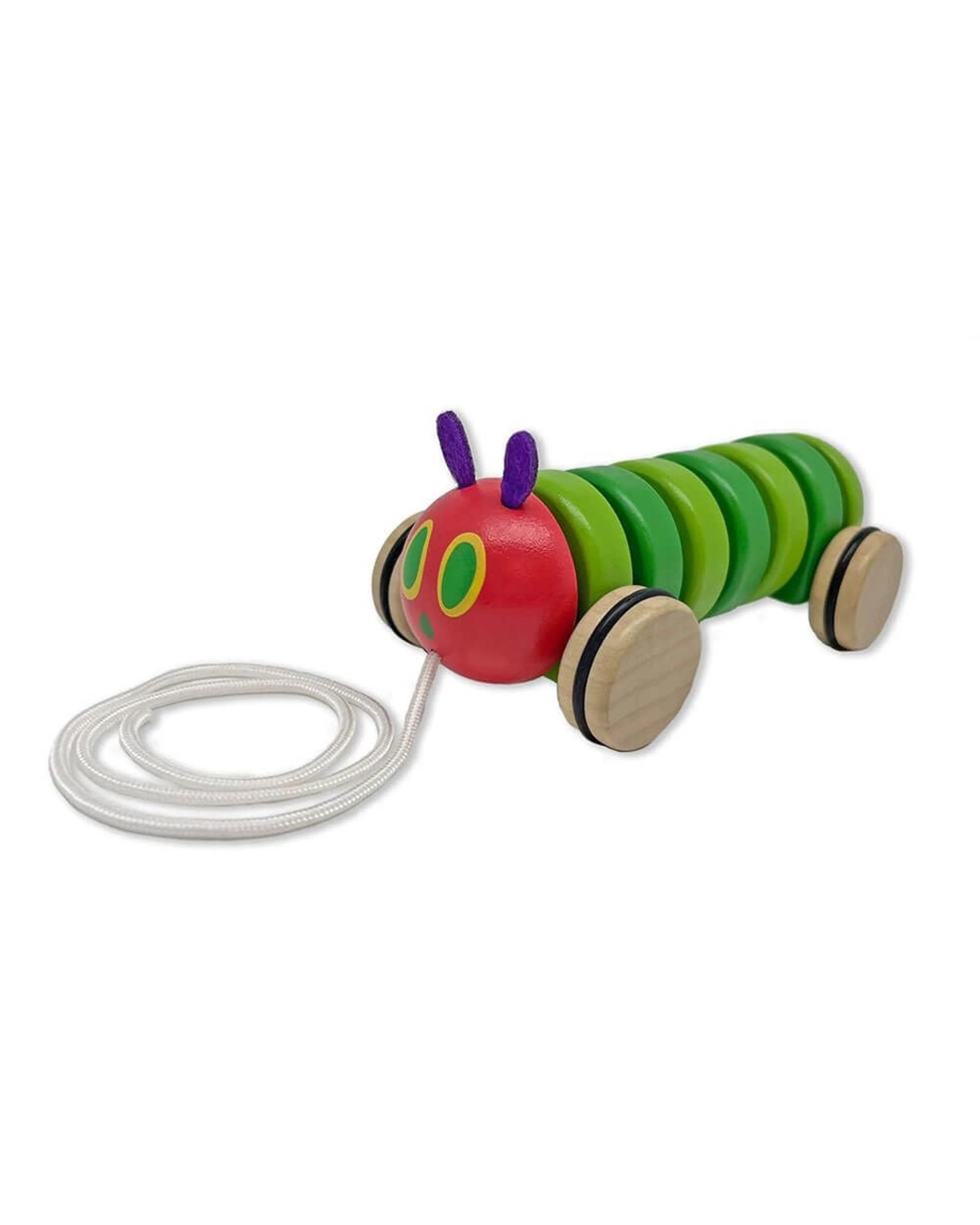 2 The World of Eric Carle Very Hungry Caterpillar Wooden Pull Along Toy, 2 of 2