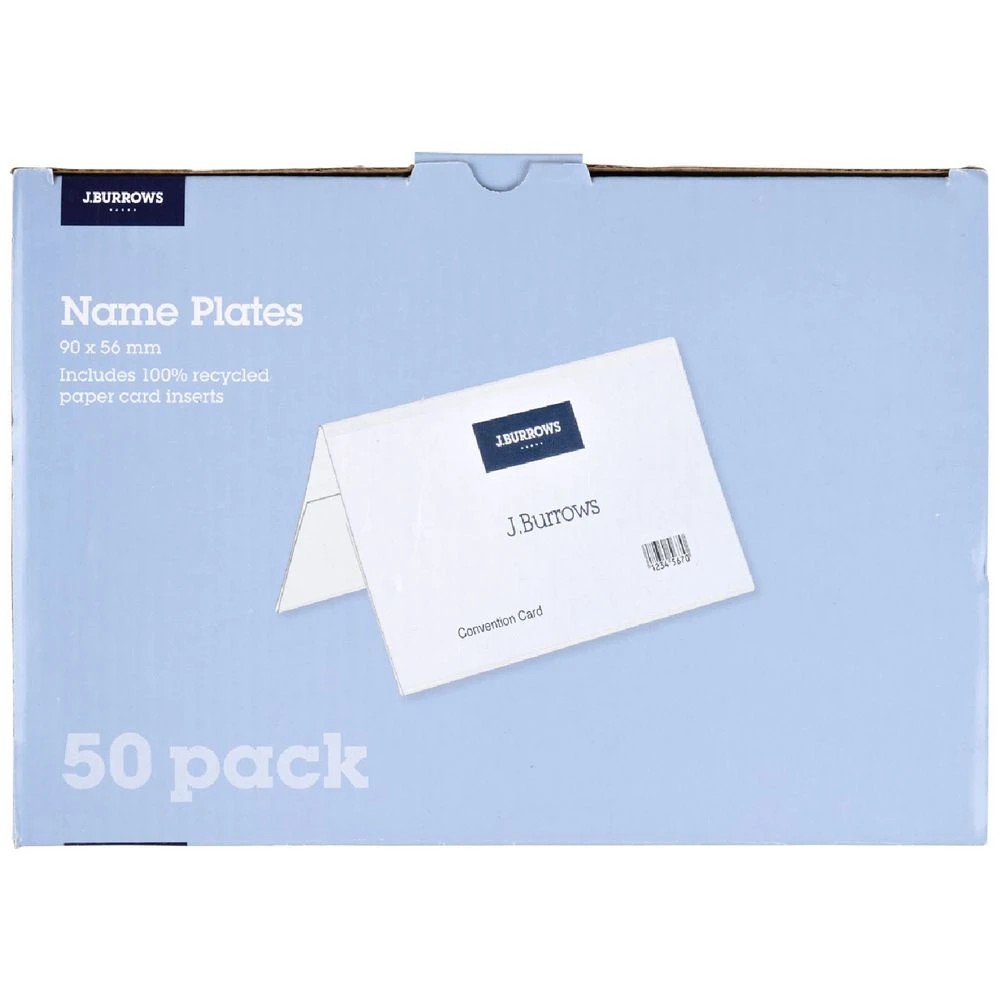 1 J.Burrows Name Plates 90 x 56 mm 50 Pack, 1 of 5