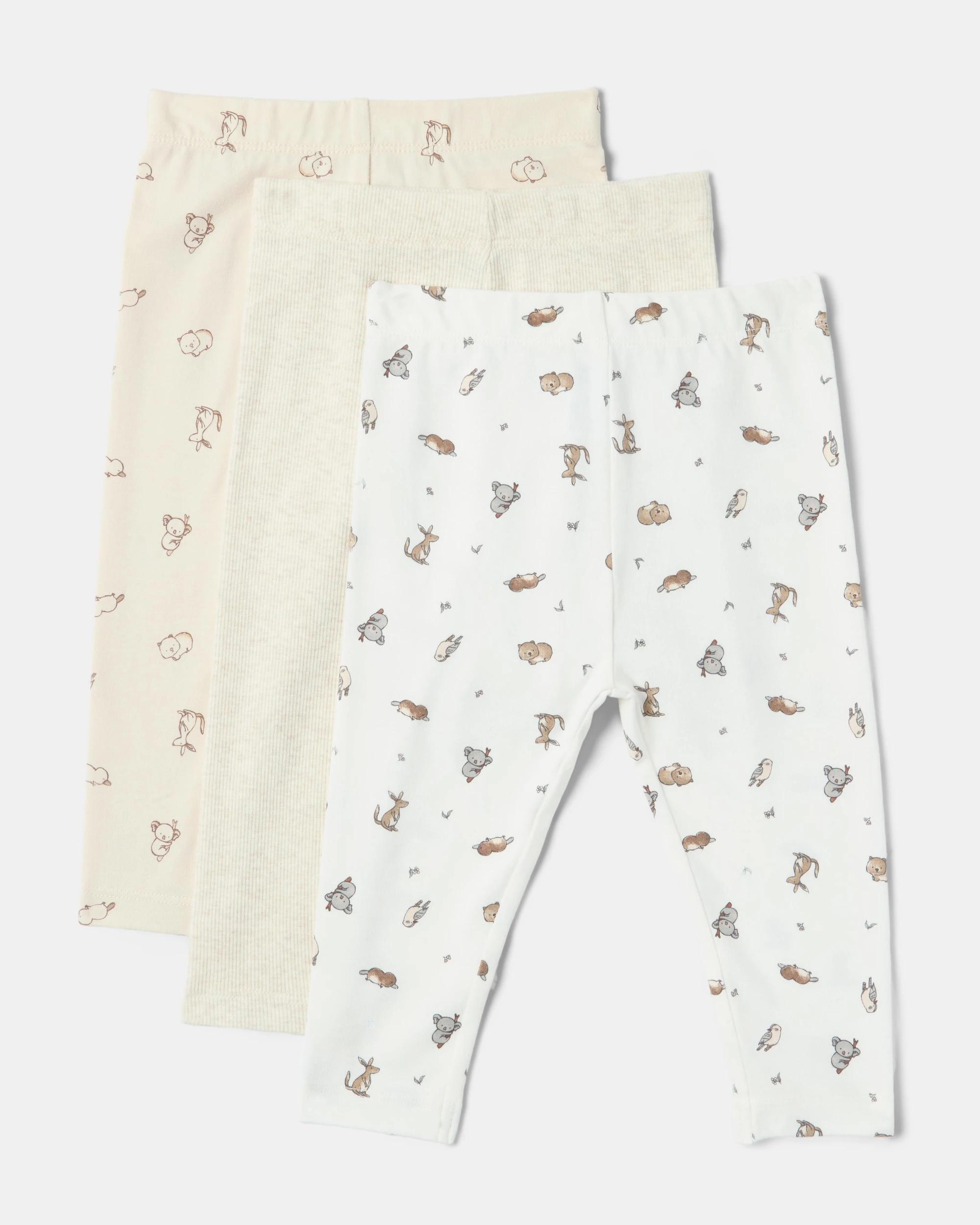 1 3 Pack Print Leggings Aus Animal, 1 of 8