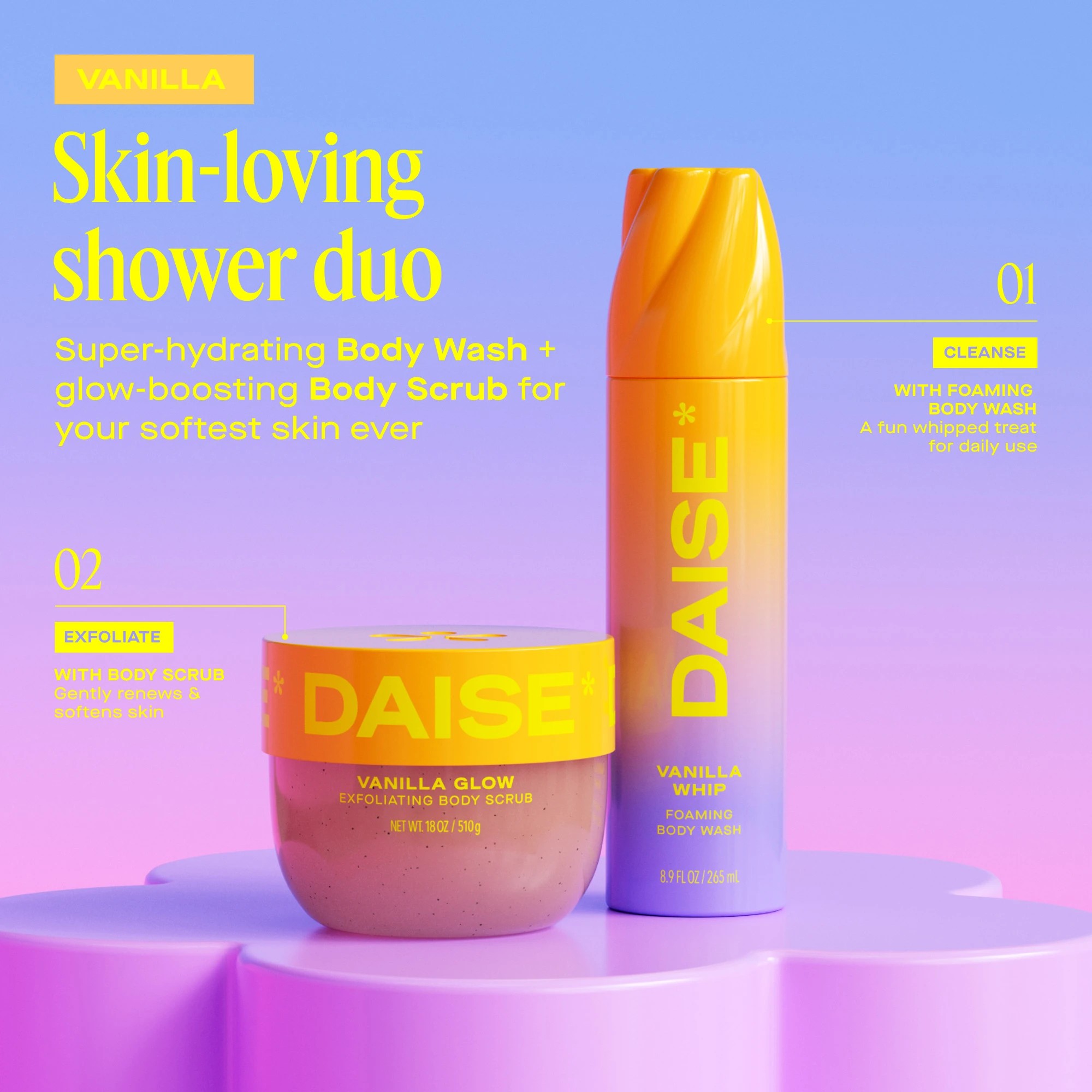 7 DAISE Foaming Body Wash 250g - Vanilla Whip, 7 of 9