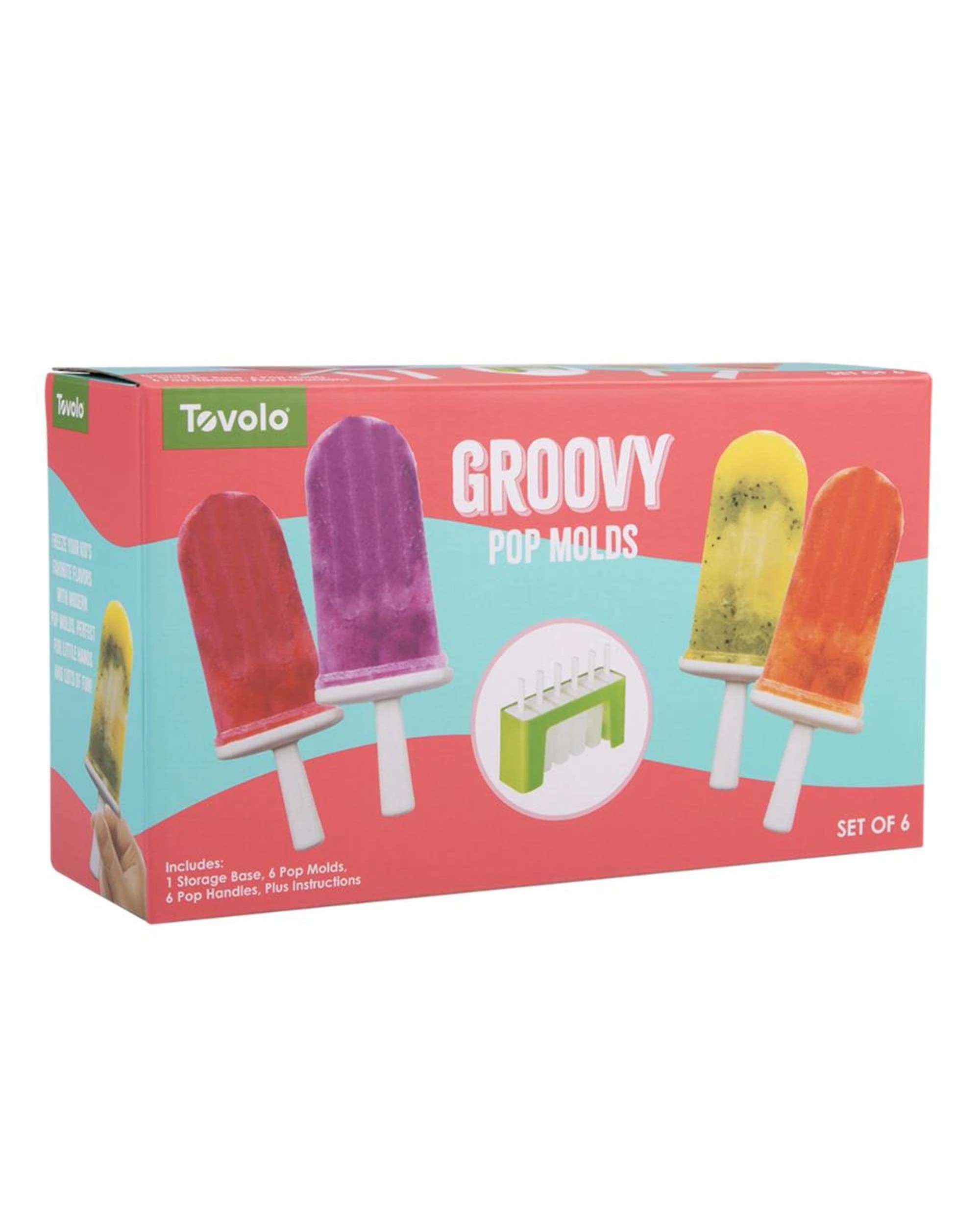 1 Tovolo Pop Moulds Groovy Green with Stand  Set 6 - Multi, 1 of 3