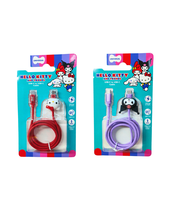 Hello Kitty and Friends USB-C to USB-C Charging Cable - Assorted