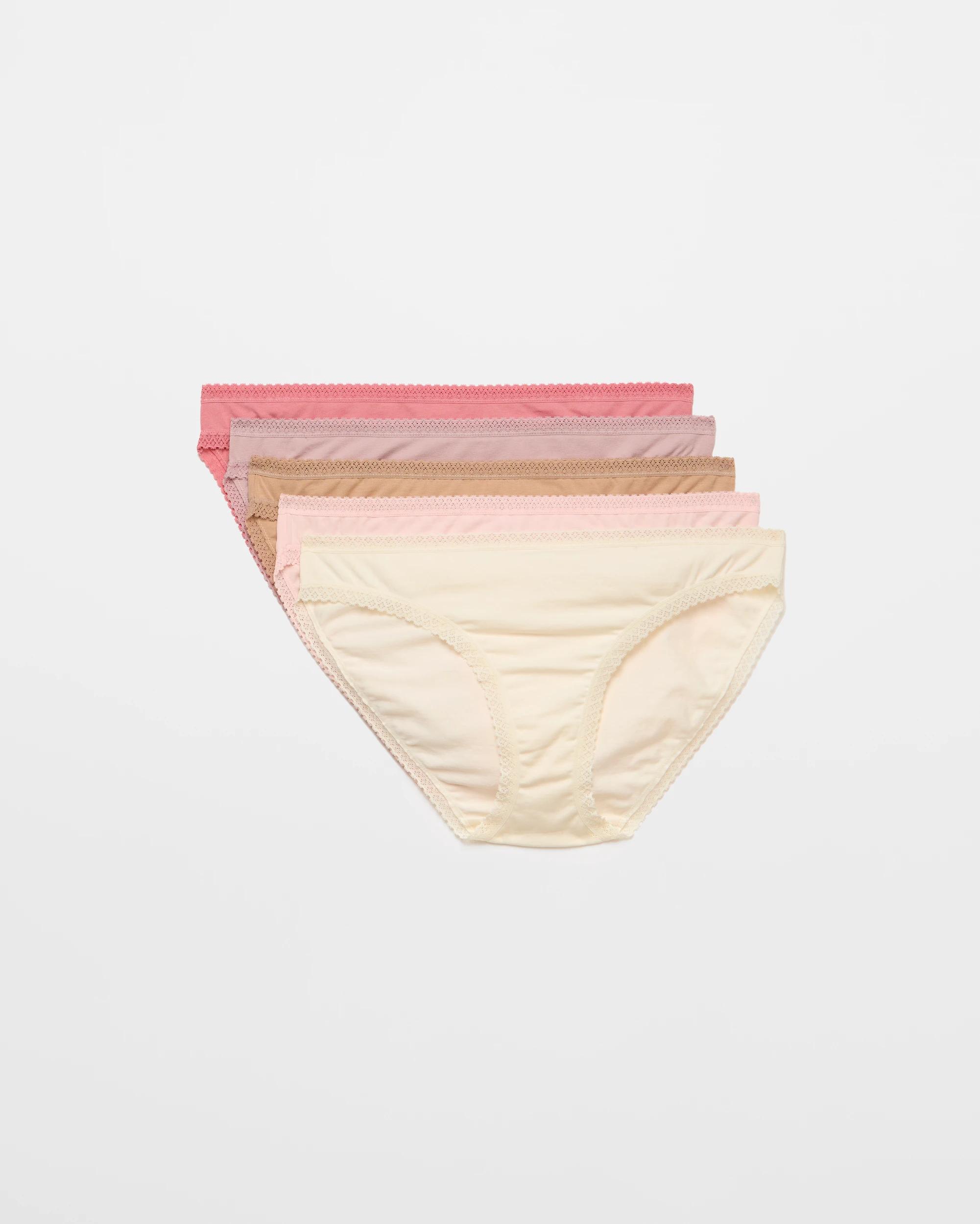 1 Target Woman Womens Australian Cotton Blend Bikini Briefs 5 Pack SUMMER PINKS, 1 of 4