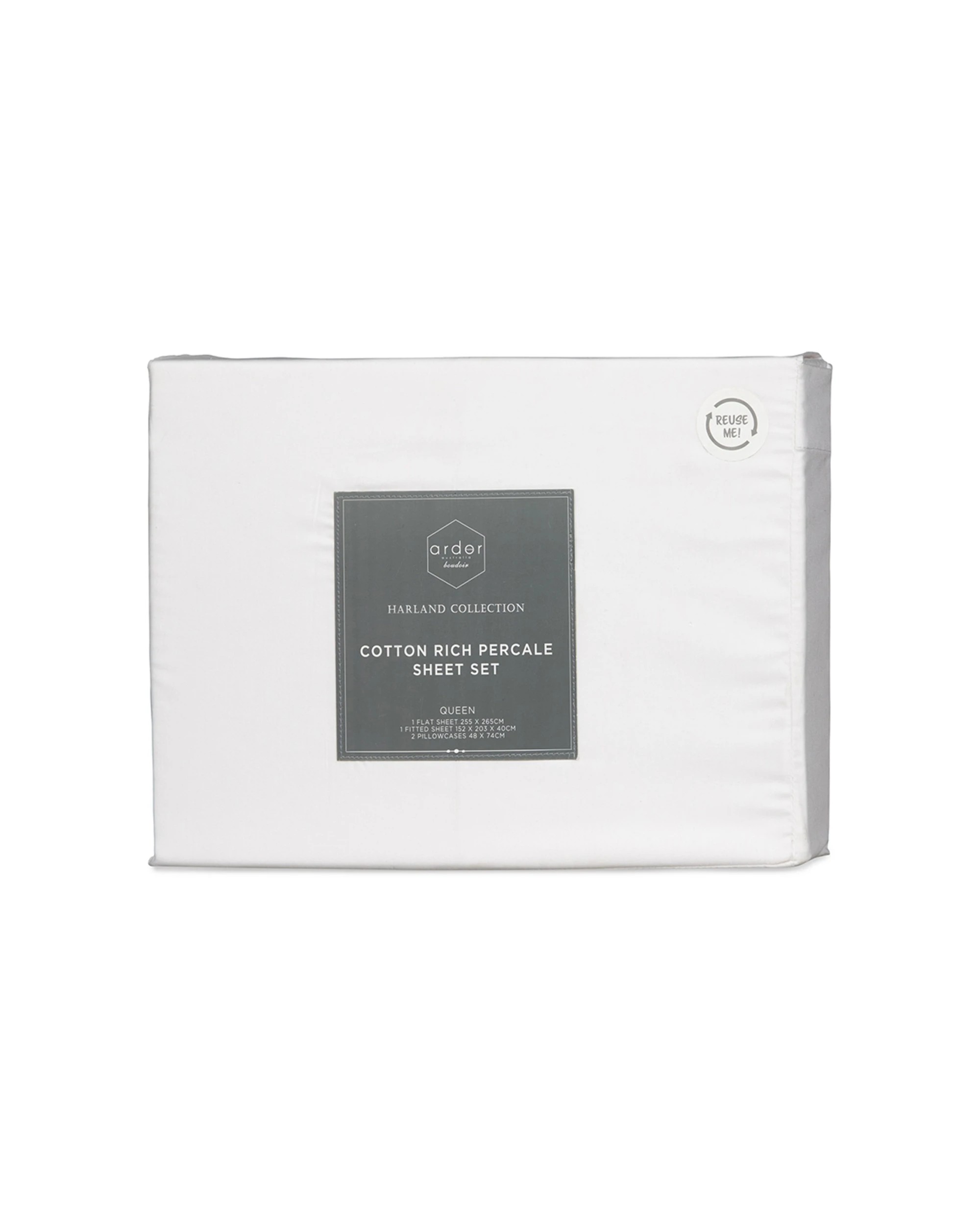 1 Ardor Boudoir 225TC Cotton Rich Polyester Breathable Complete Bedding Sheet Set - King Single Bed - White, 1 of 1