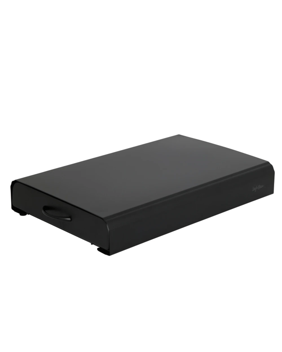 Leaf & Bean Steel Coffee Machine Board with Capsule Drawer - Black