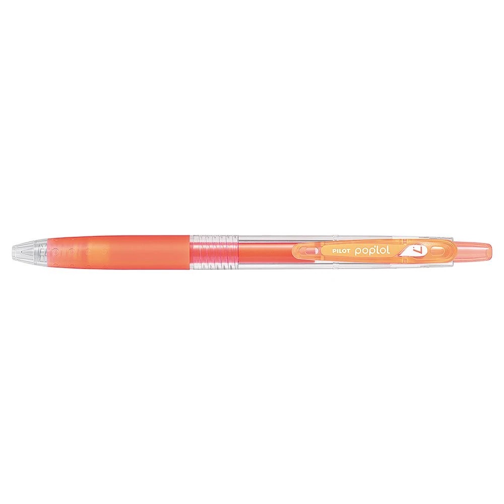 2 PILOT Pop'Lol  Retractable Gel Pen 0.7mm Neon Orange, 2 of 2