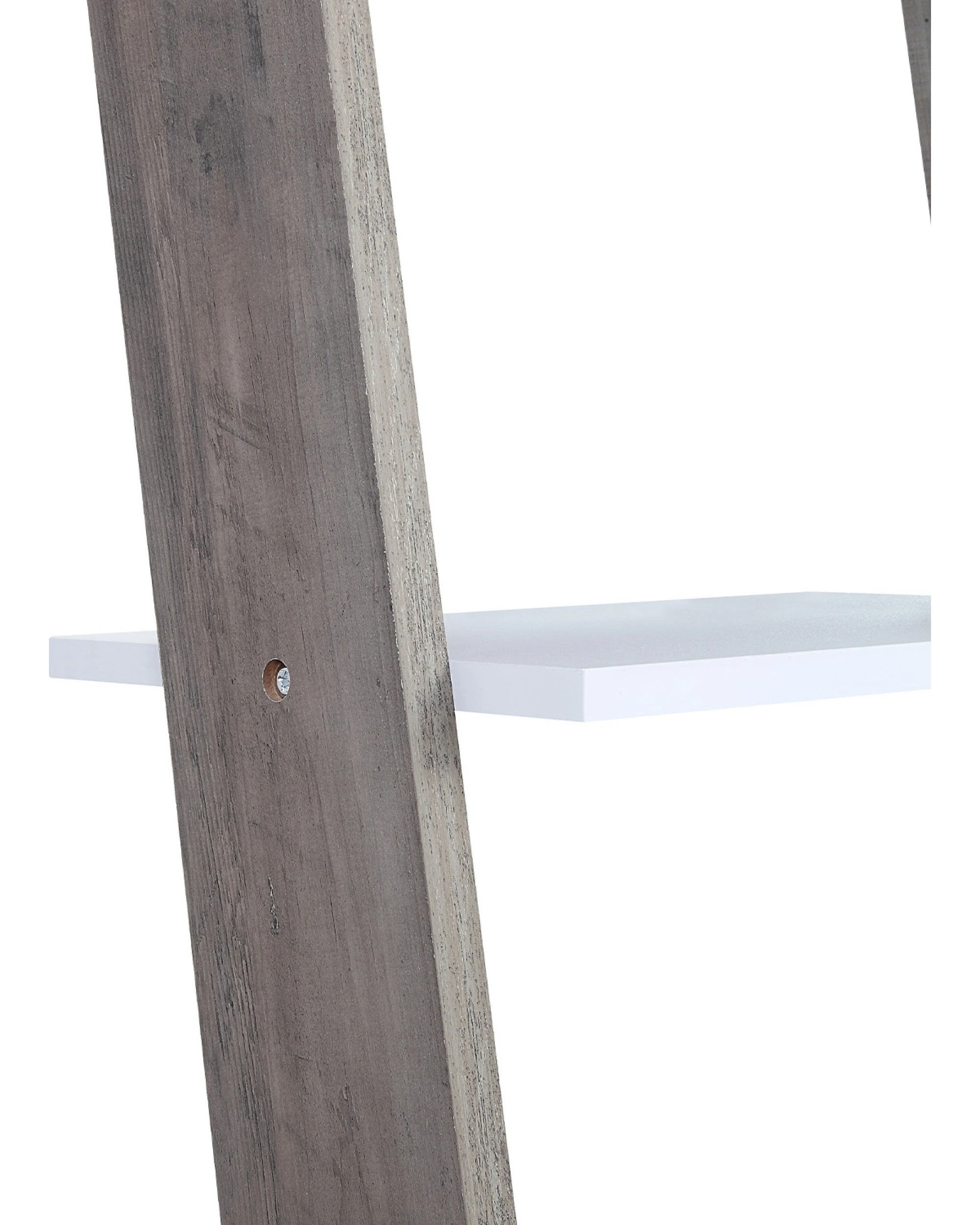 6 Sarantino Mira 5-tier Ladder Shelf In White And Grey Oak, 6 of 10