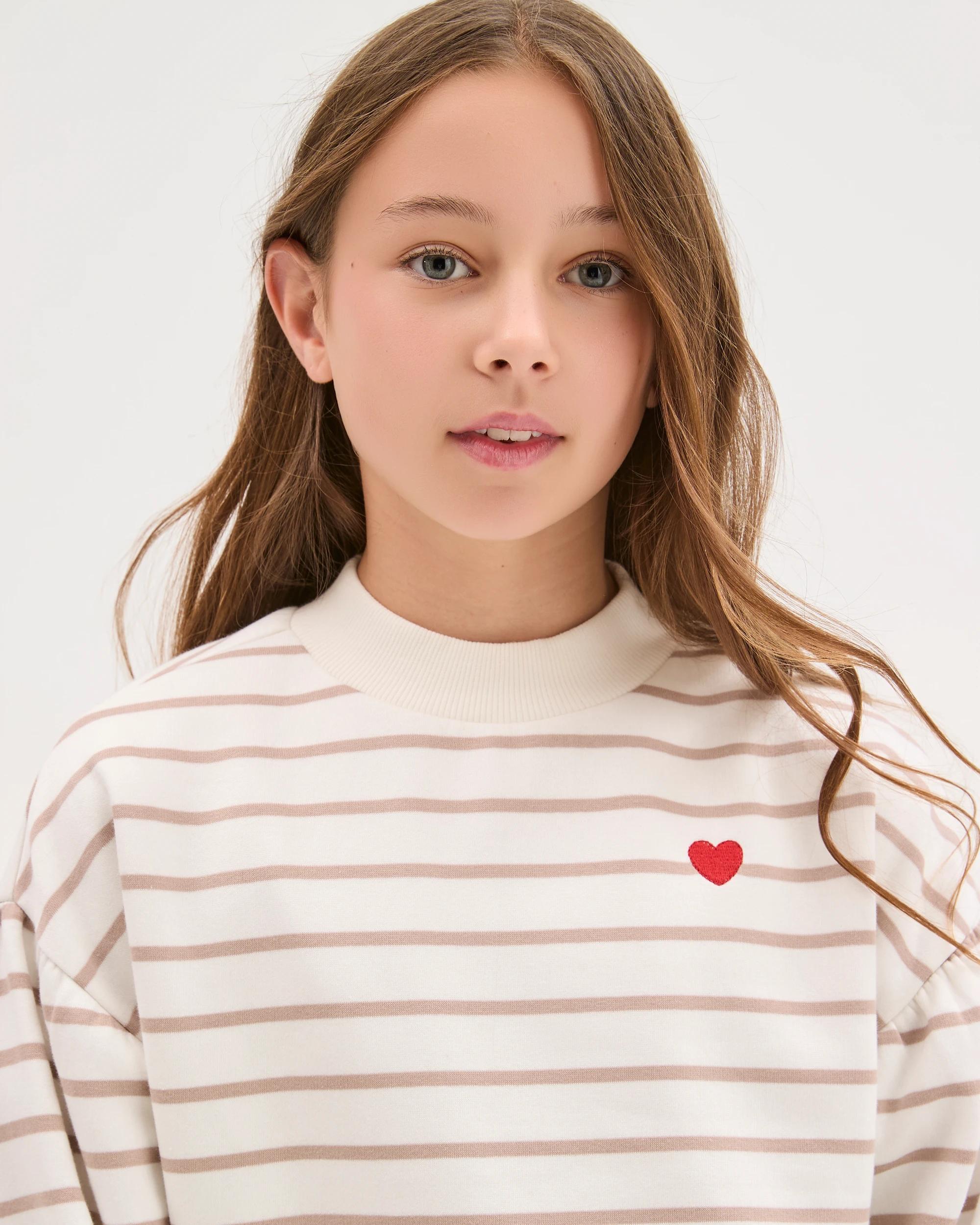3 Target Kids Australian Cotton Blend Balloon Sleeve Fleece Jumper STRIPE, 3 of 6