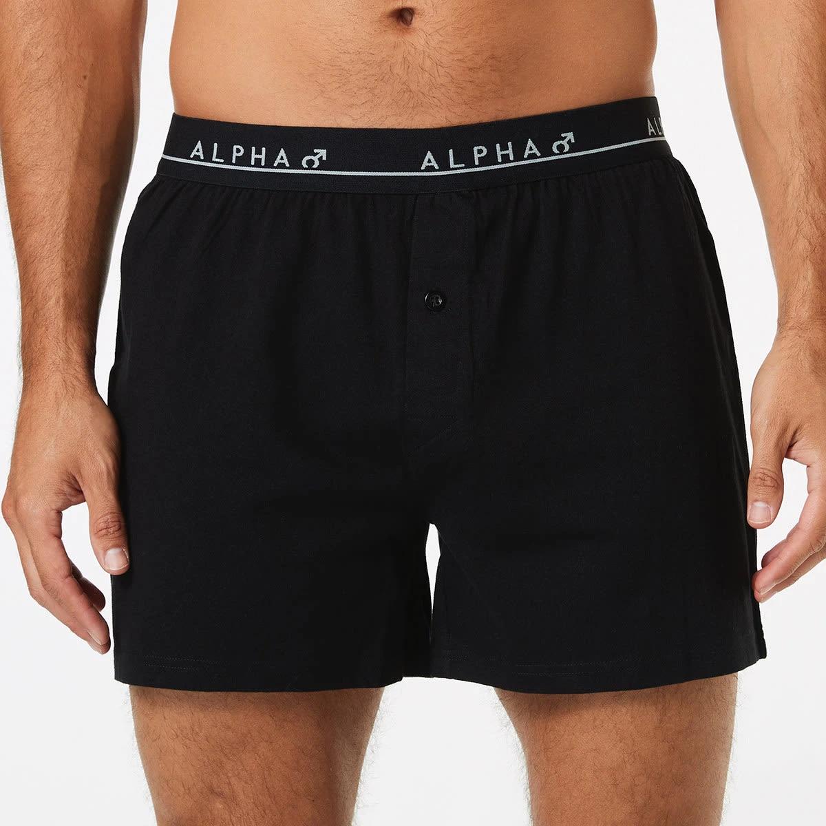 2 3 Pack Plain Jersey Boxers BLACK, 2 of 6