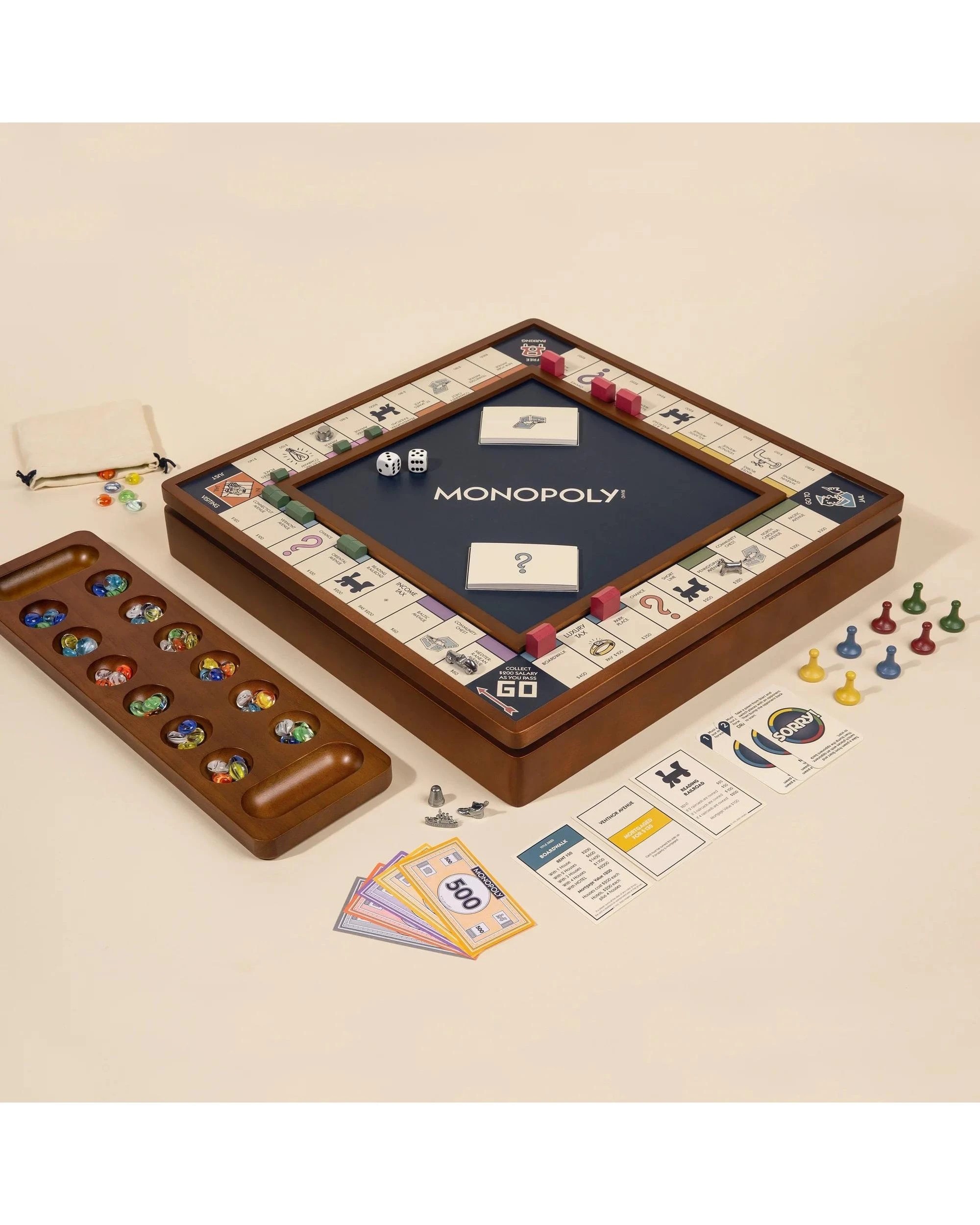 4 3-in-1 Premium Game Collection: Monopoly, Sorry and Mancala Board Game, 4 of 9