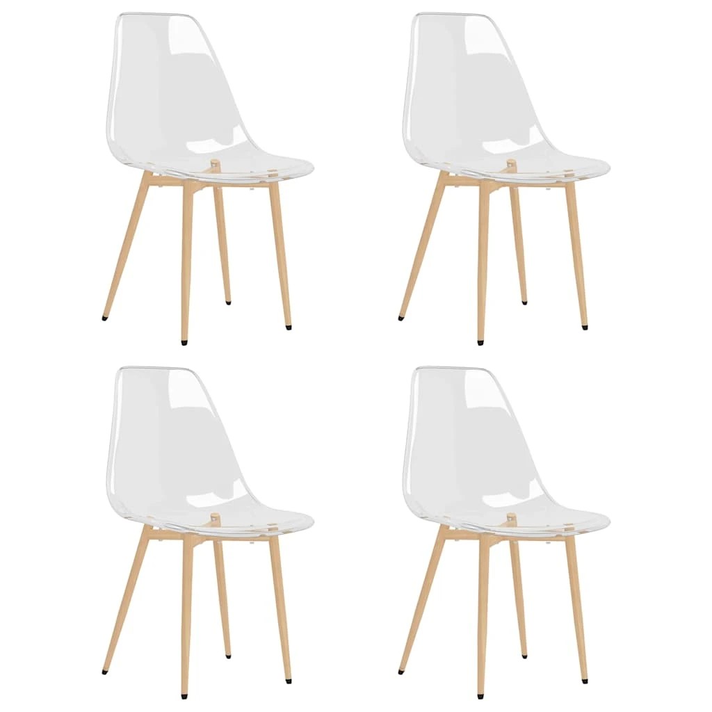 2 vidaXL dining chair Ergonomic - Clear, 2 of 7