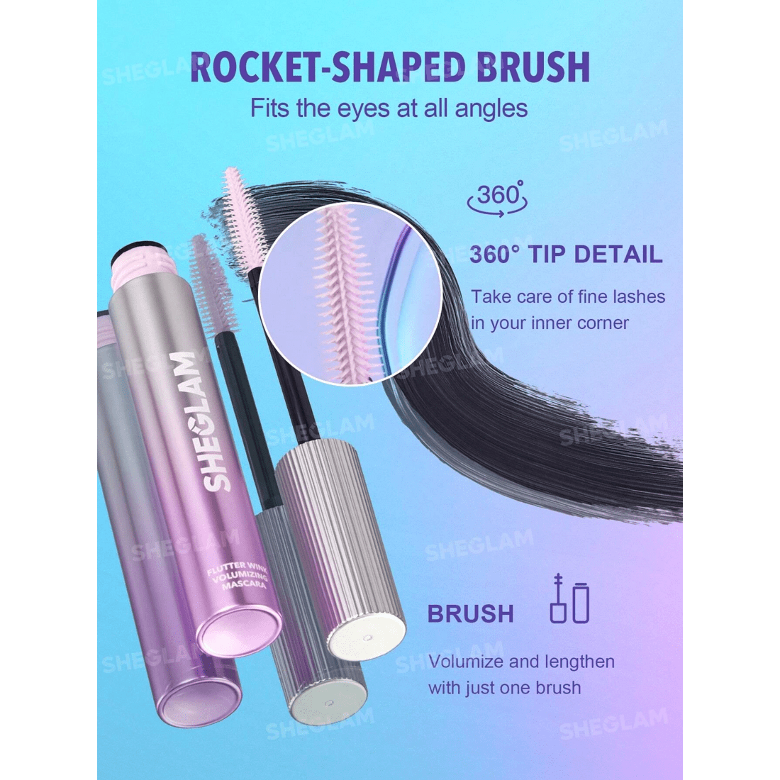 5 SHEGLAM Flutter Wink Volumizing Mascara, 5 of 9