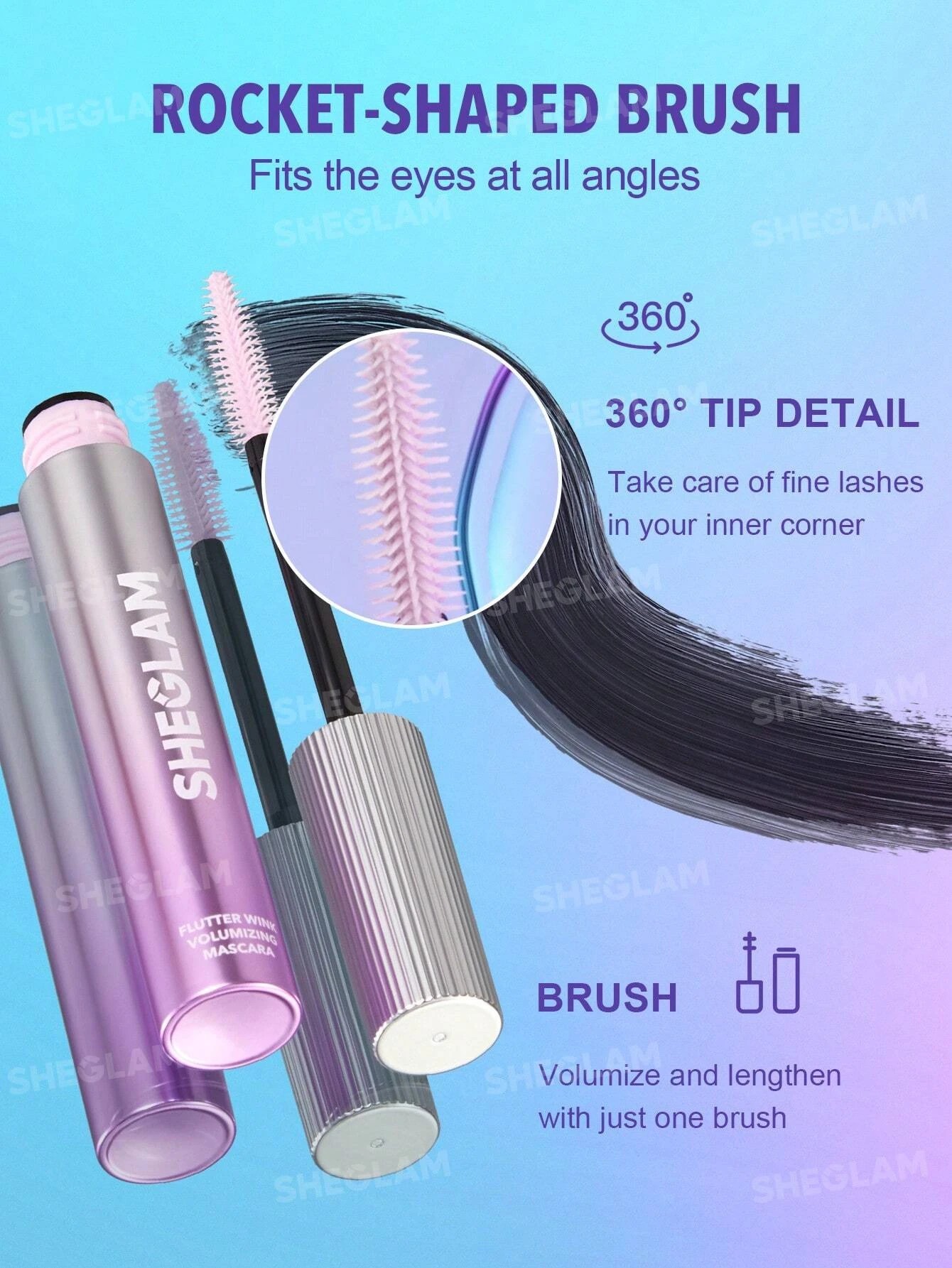 5 SHEGLAM Flutter Wink Volumizing Mascara, 5 of 9