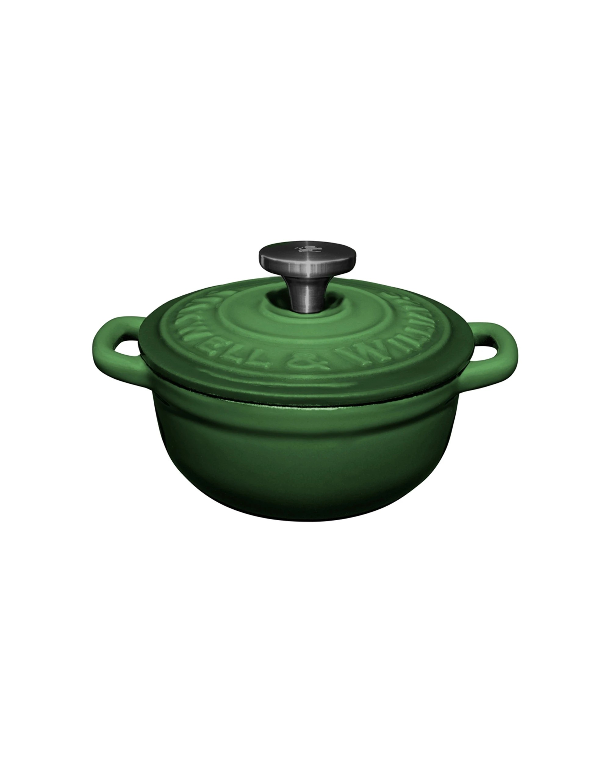 1 Maxwell & Williams Cookware Cast Iron Cocotte Casserole Pan 9.5cm 260ml Oven
 - Green, 1 of 4