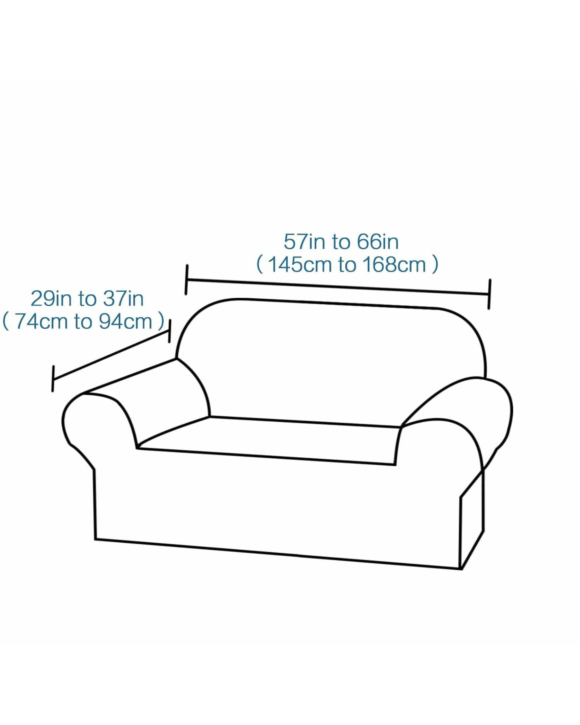 5 Smarcute 2 Seater Velvet Sofa Cover Stretch Thick Plush Fabric - Blue, 5 of 5
