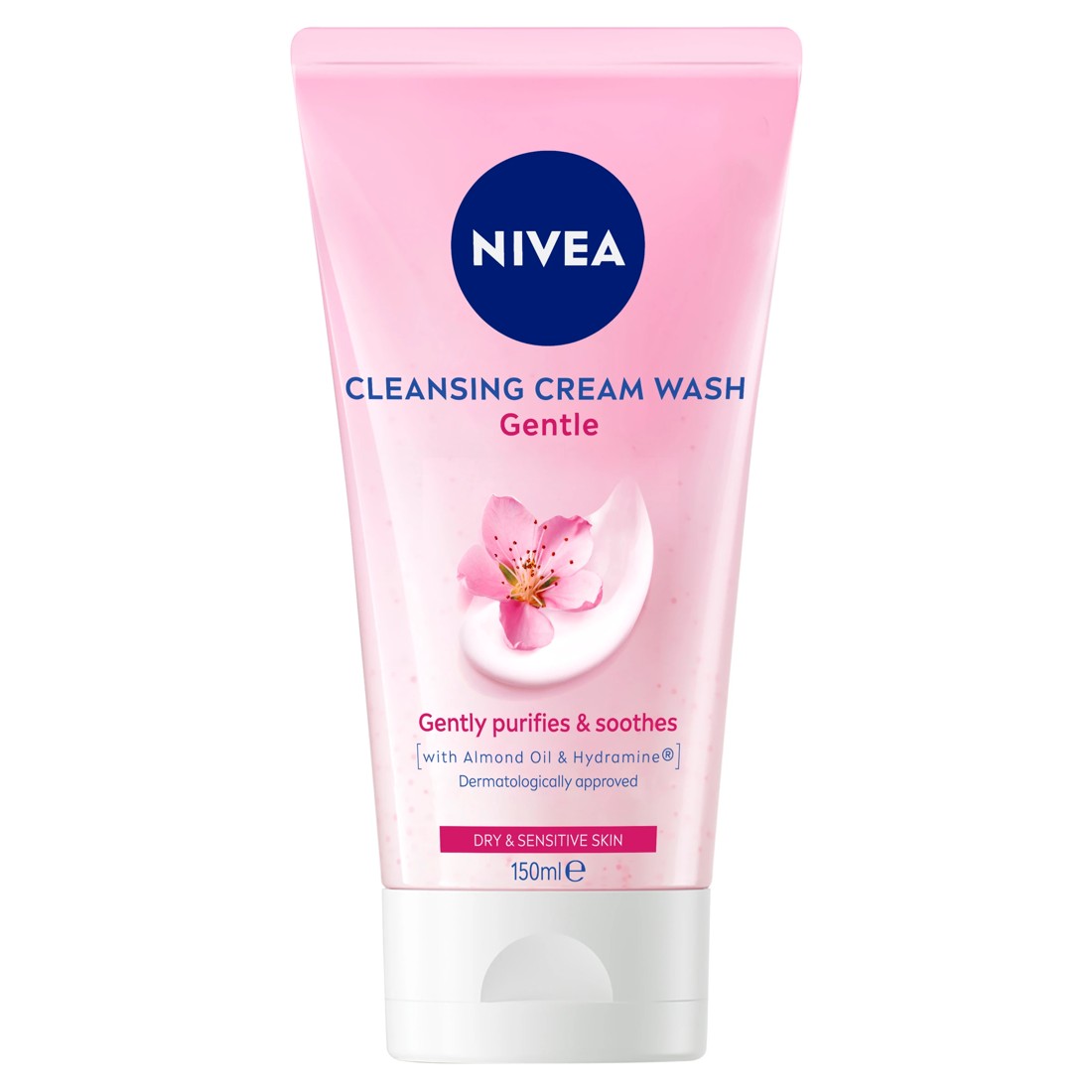 1 Nivea Gentle Cleansing Cream Wash 150ml - Almond Oil and Hydramine, 1 of 7