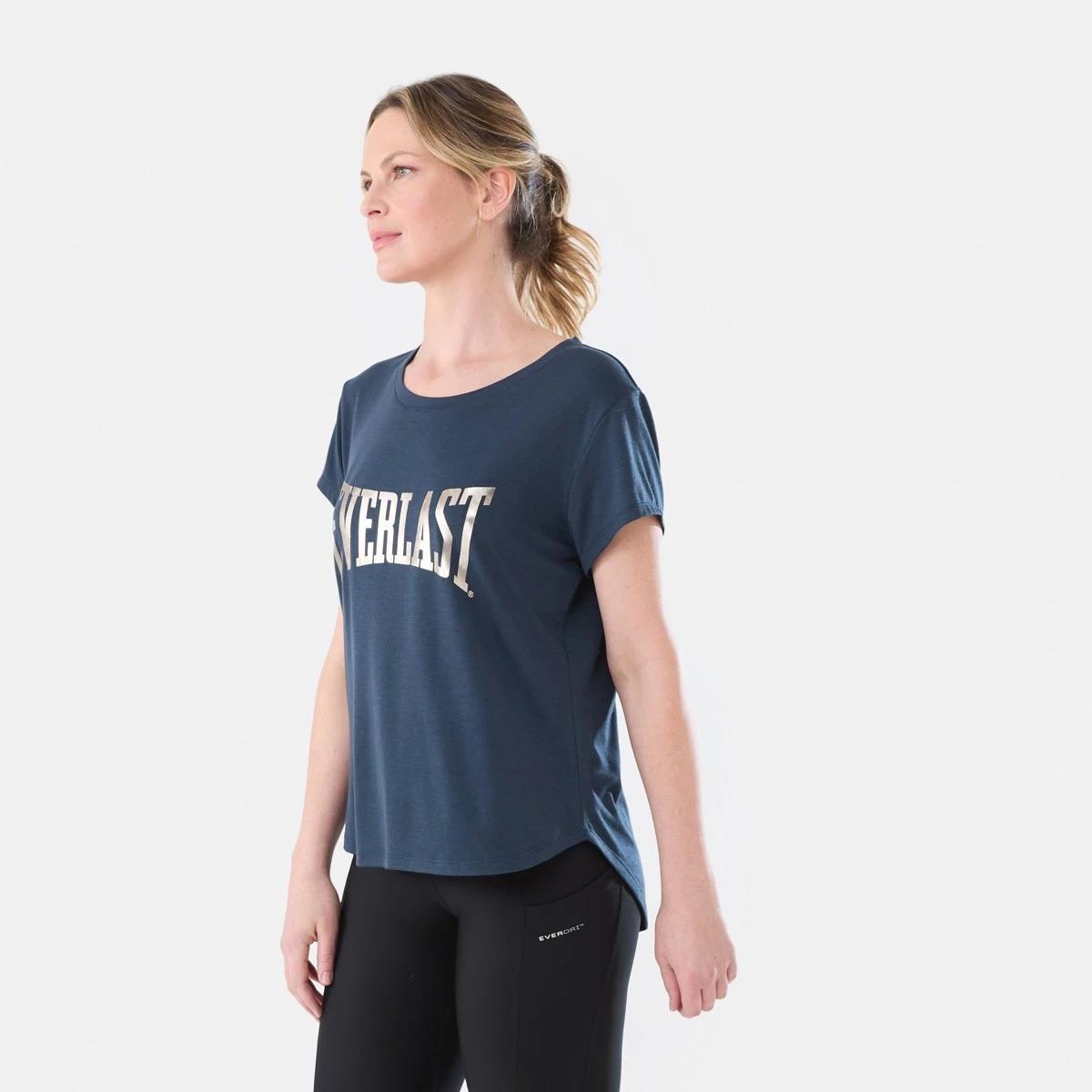 2 Everlast Womens Scoop Neck T-shirt EVERLAST MOOD INDIGO, 2 of 6