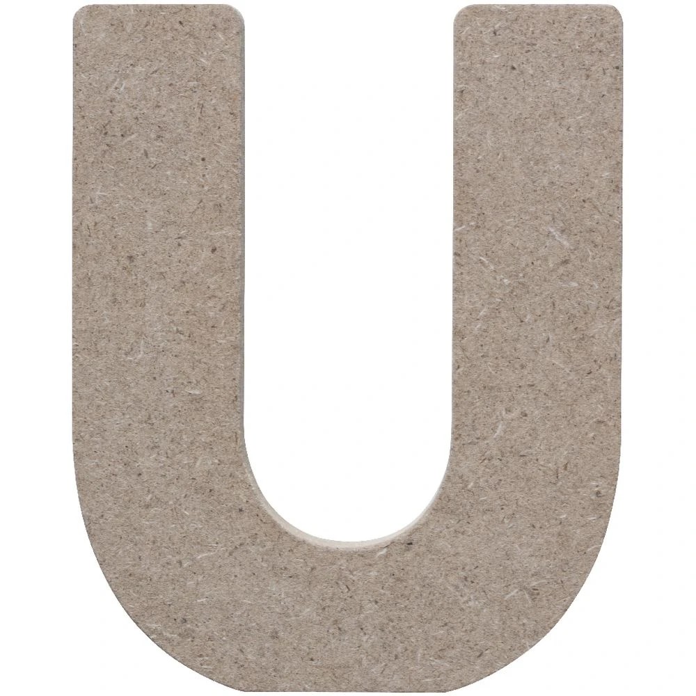 2 Born Wooden Alphabet Letter U 10cm, 2 of 3