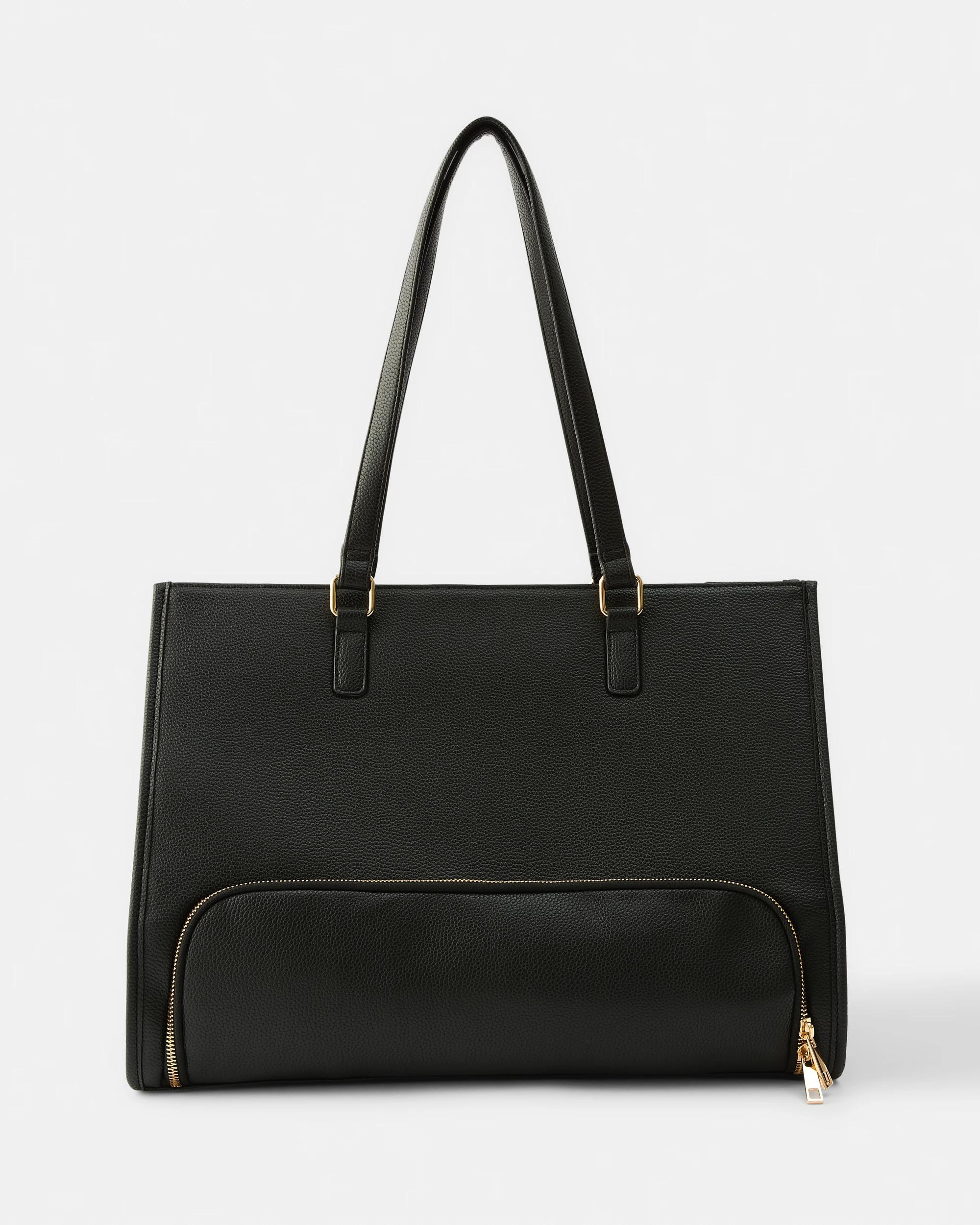 1 2-in-1 Work Tote Bag Black, 1 of 10