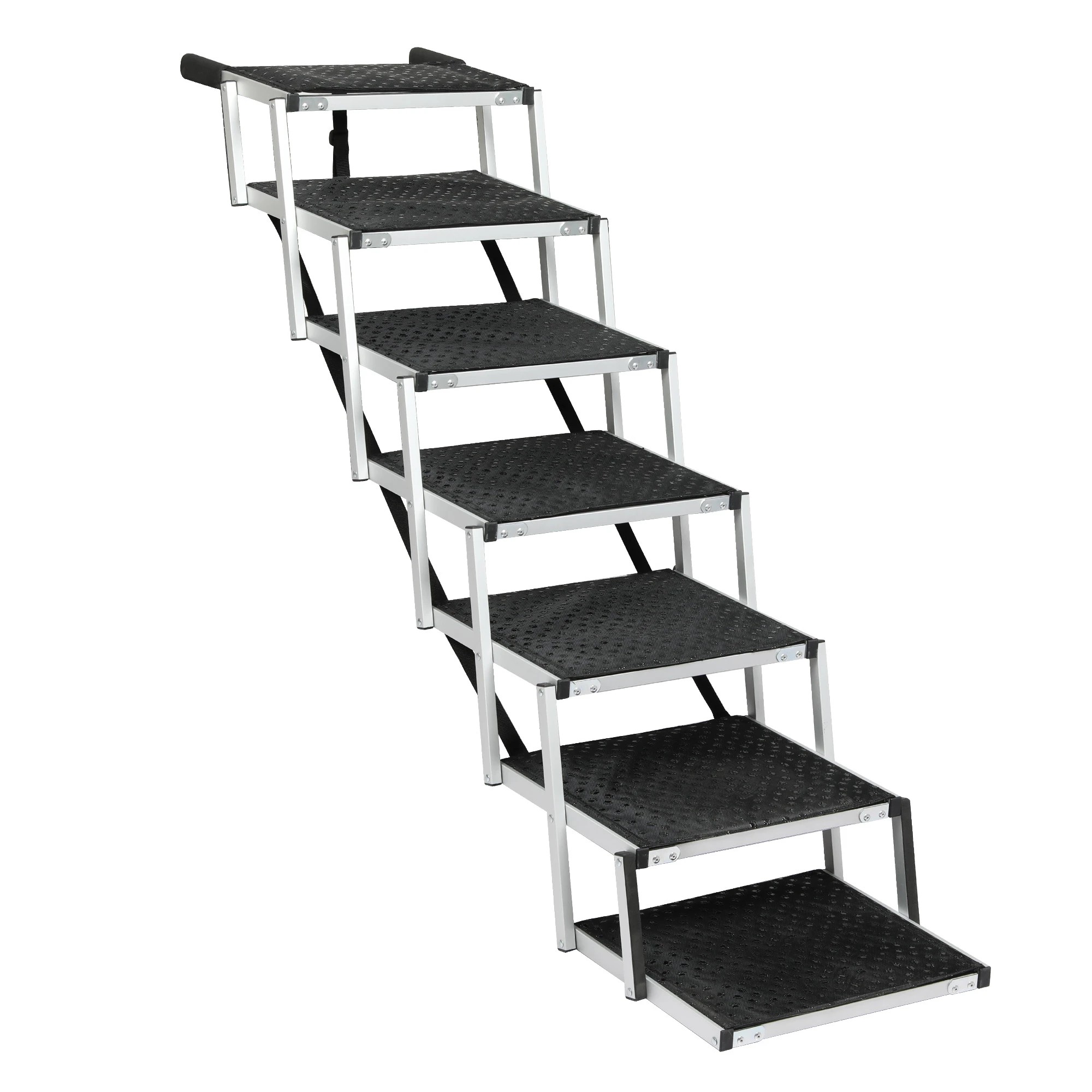 1 Pawz Dog Ramp 7 Steps In Colour - Black - Black, 1 of 9