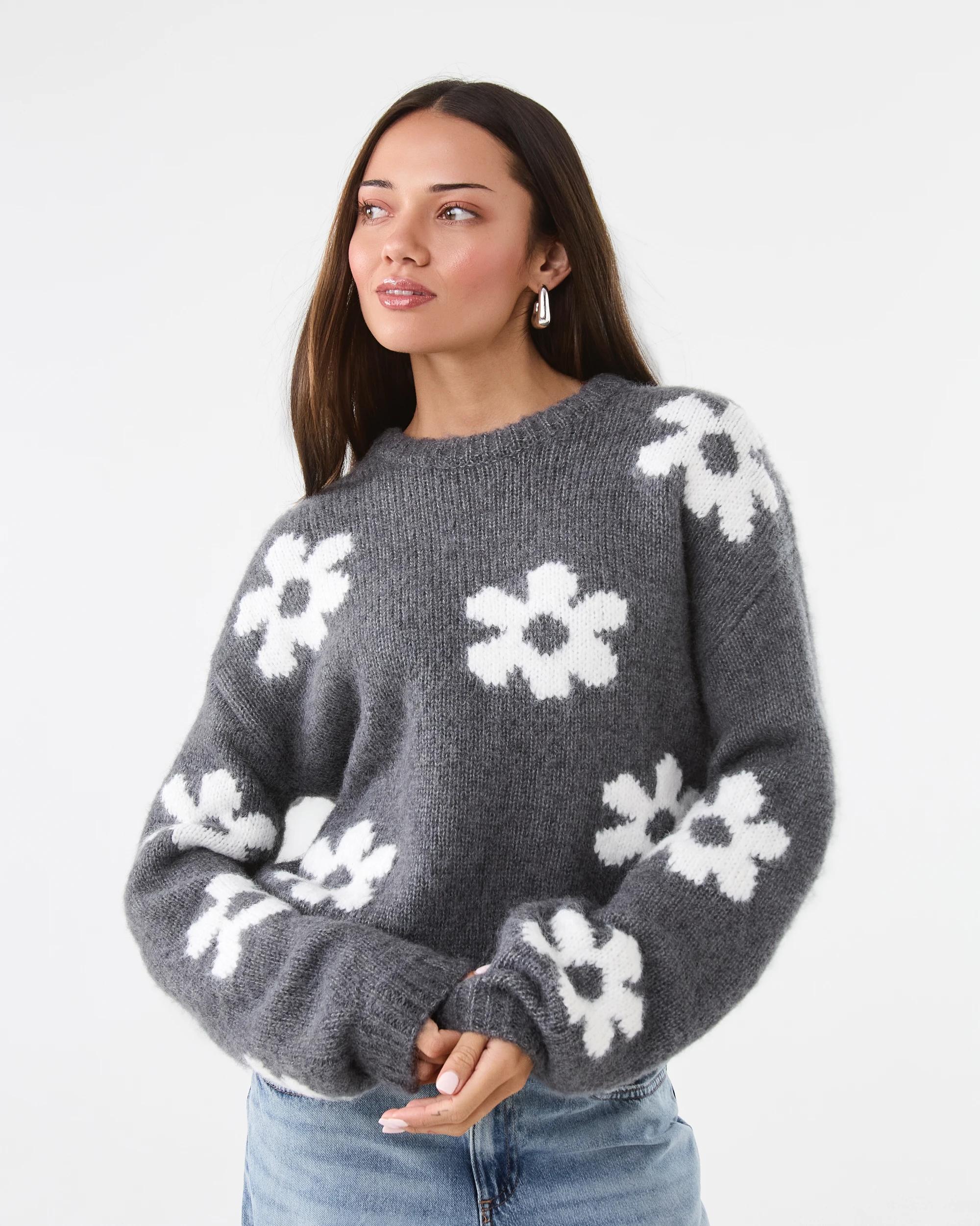 1 Daisy Print Knit Jumper Floral, 1 of 8
