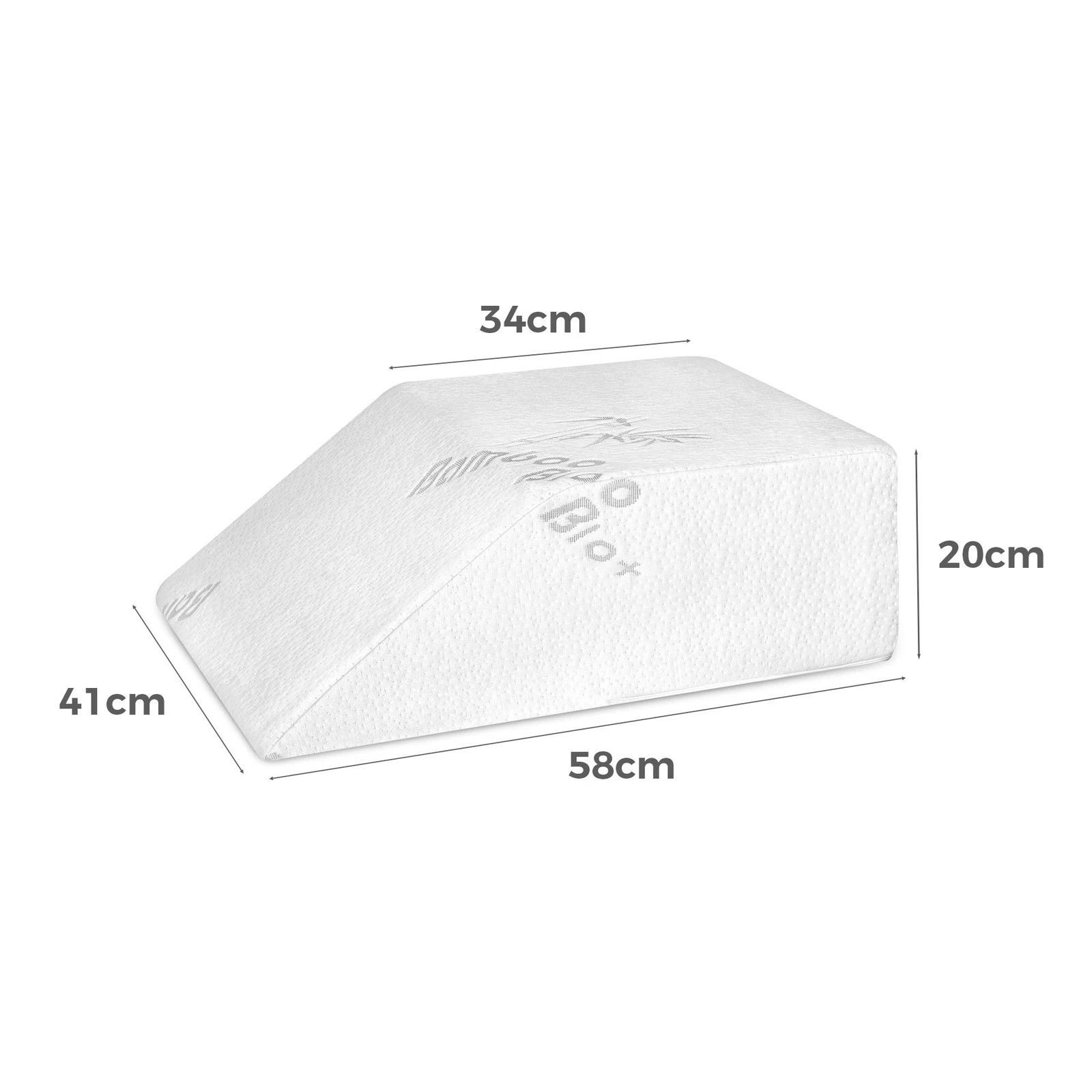 3 Starry Eucalypt Memory Foam Leg Pillow Elevation Wedge Back Rest Cushion Bamboo - White, 3 of 3