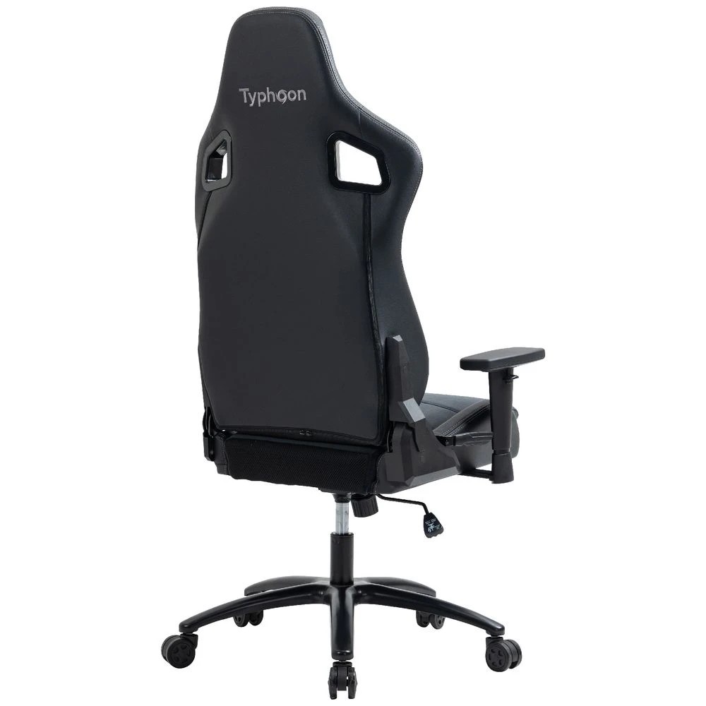 5 Typhoon Viper High-Back Racing Gaming Chair Fabric Black Ergonomic Chairs and Desk Chairs, 5 of 10