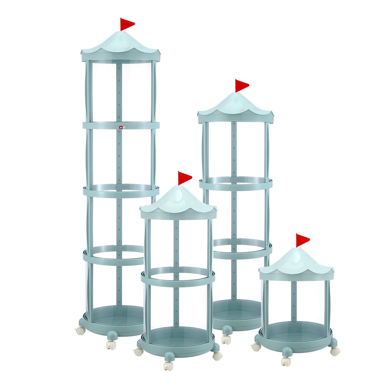 2 Ausway Kids Toys Tube Box Display Cabinet Organiser, 2 of 5