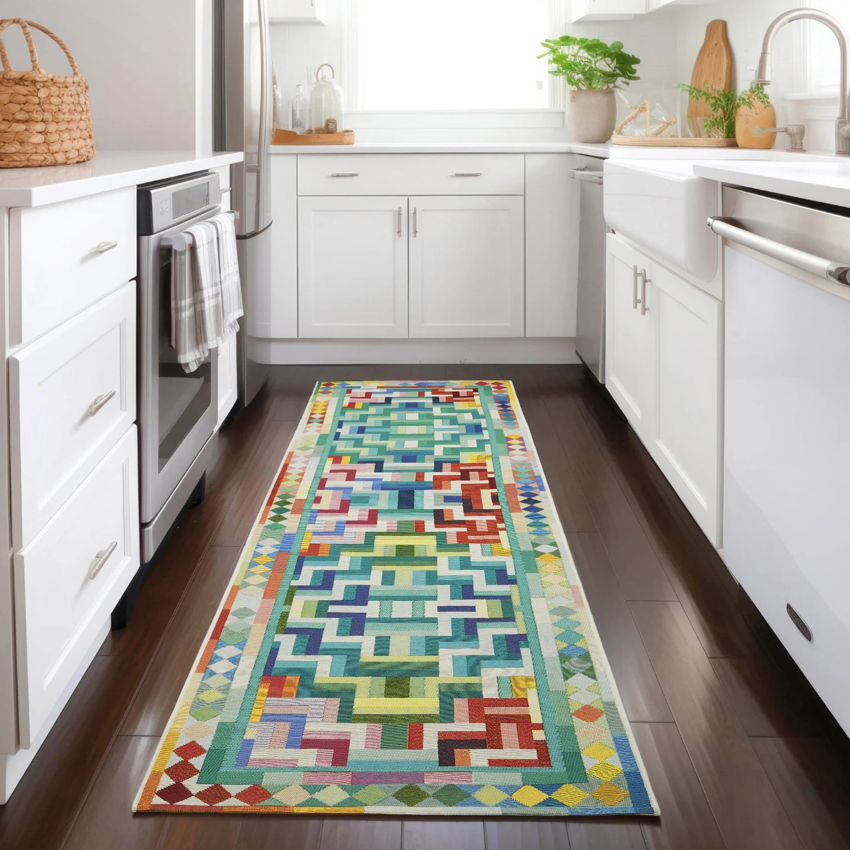 3 Common Ground Rugs Horizon Tala 200x80cm - Small Outdoor Rug - Multi, 3 of 8