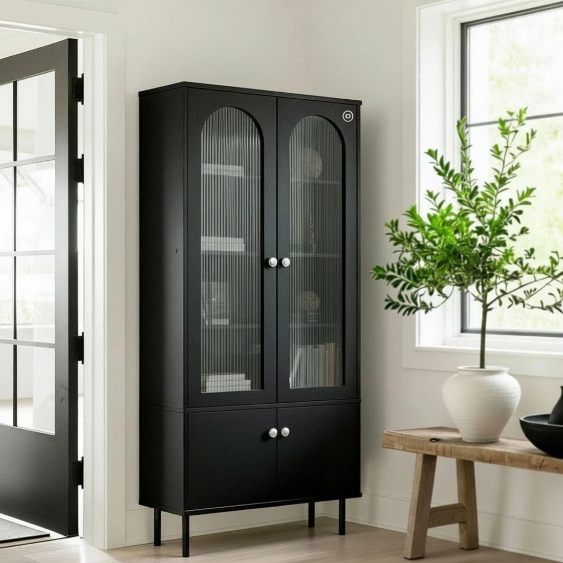 6 Artiss Buffet Sideboard Cupboard Cabinet - Black, 6 of 6