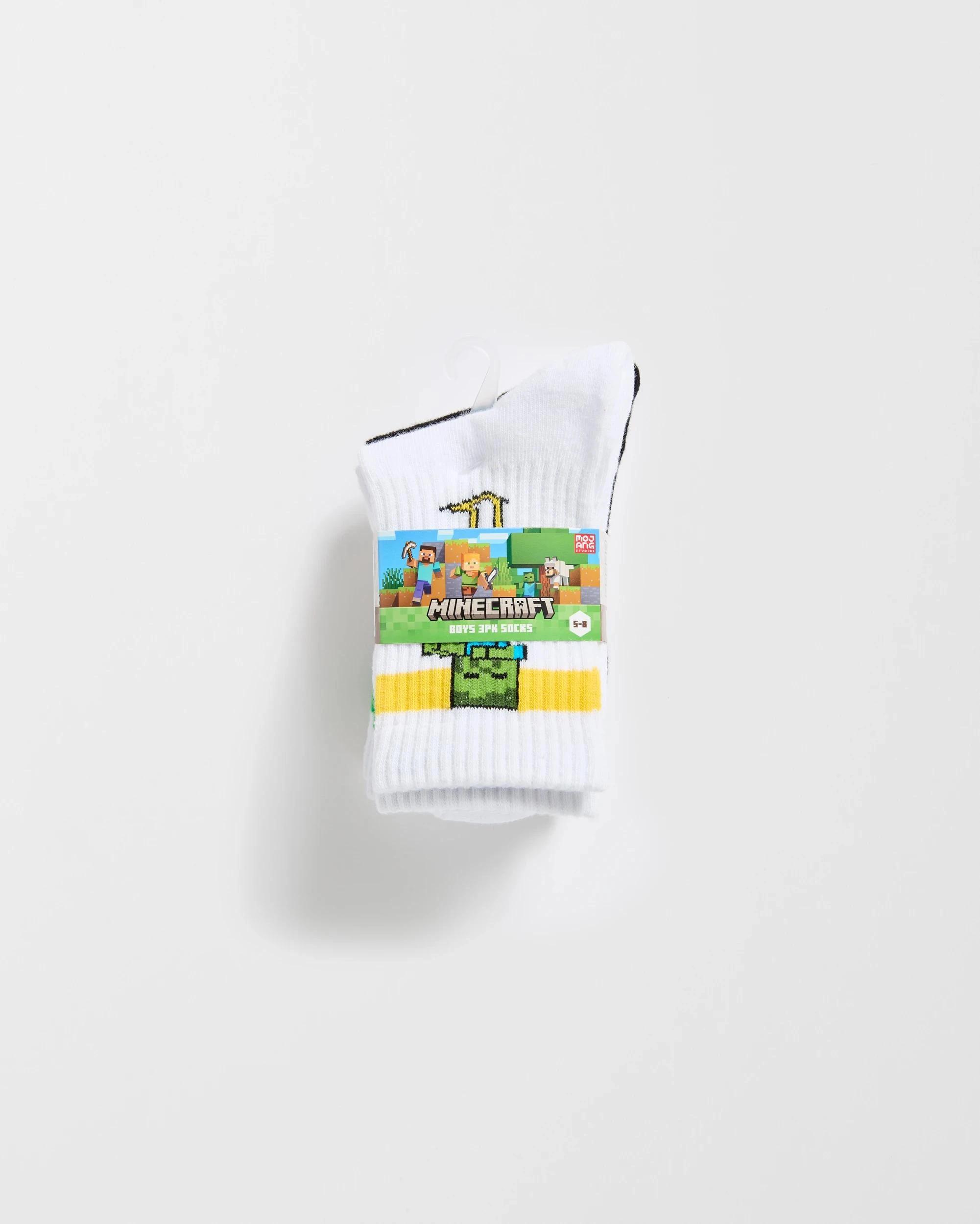 3 Minecraft Crew Socks 3 Pack MINECRAFT, 3 of 3