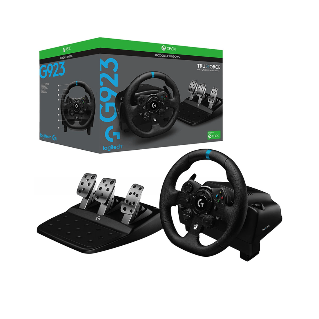 1 Logitech G923 Trueforce Sim Racing Wheel for Xbox One, Xbox Series X and PC - Black, 1 of 7