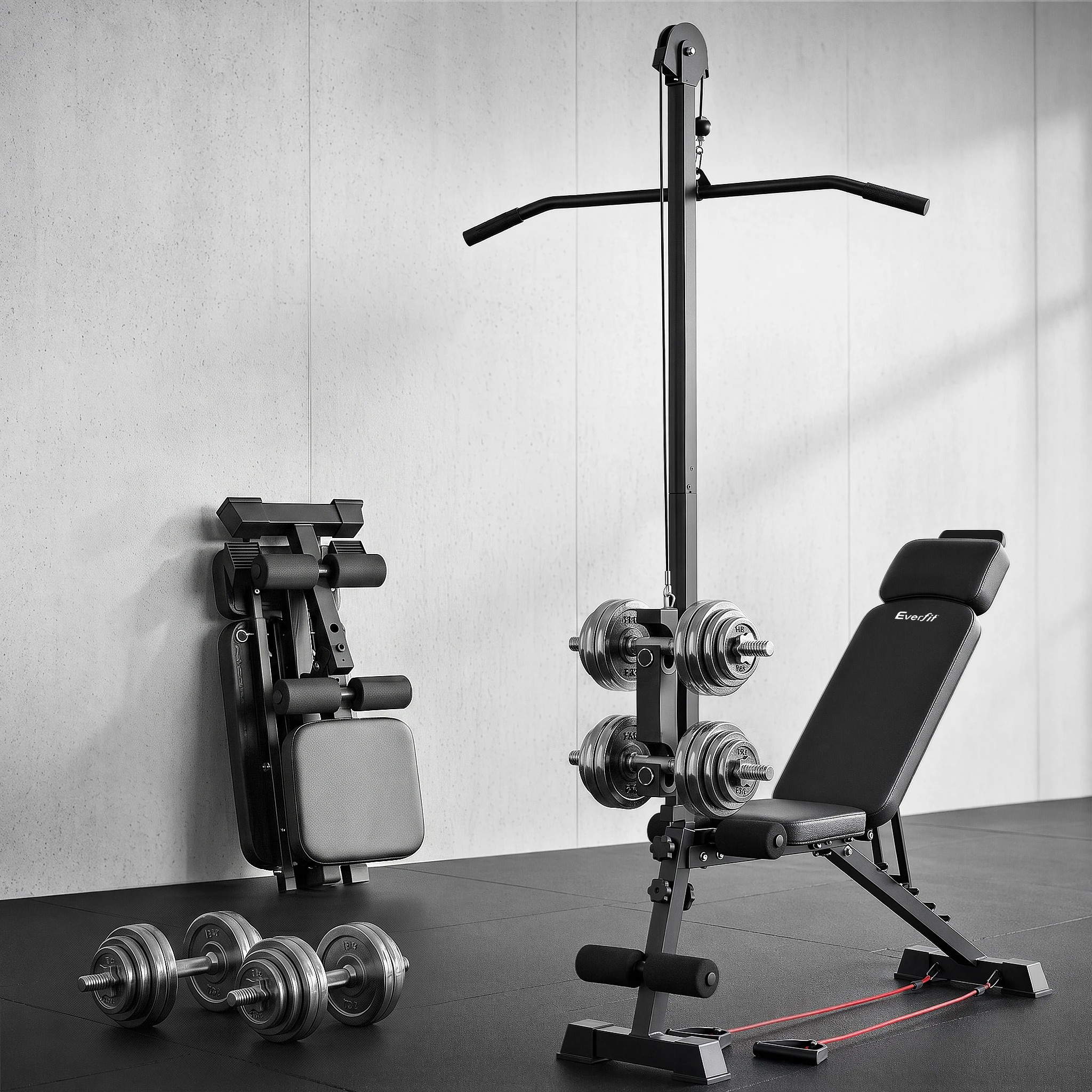 2 Everfit Adjustable Weight Bench Foldable Multi-Function Weight Bench - Black, 2 of 8
