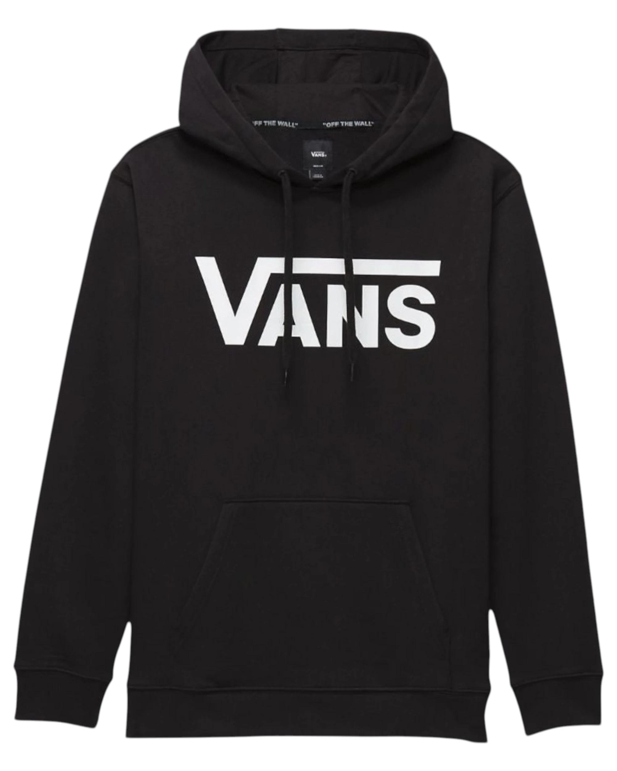 1 Vans Mens Classic Pullover Black Hoodie Black, 1 of 4
