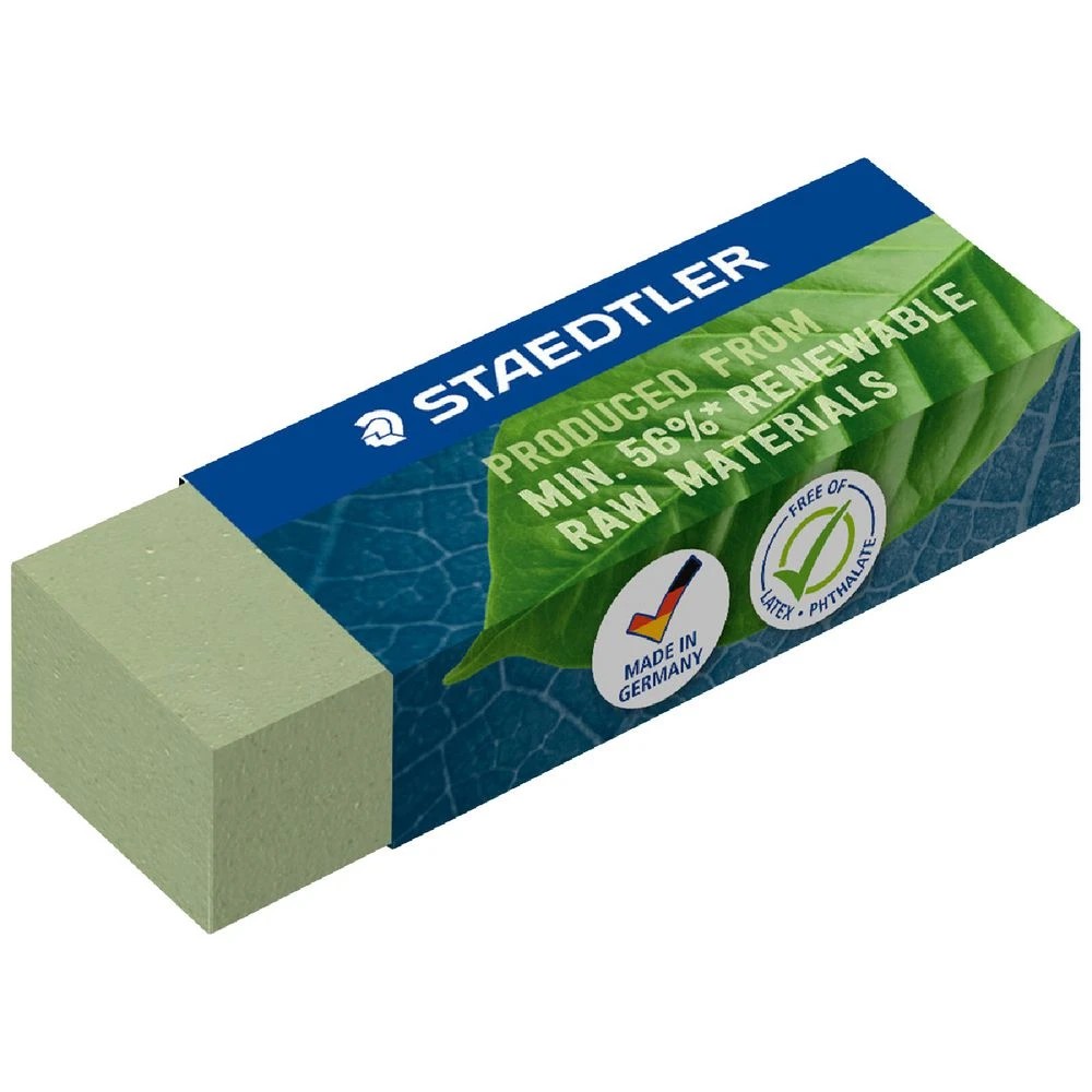 1 Staedtler Mars Green Eraser, 1 of 3