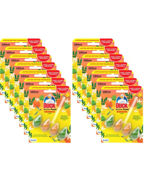 Duck 14PK Toilet Cage Active Foam Limited Edition Summer Vibes 38.6g - Multi