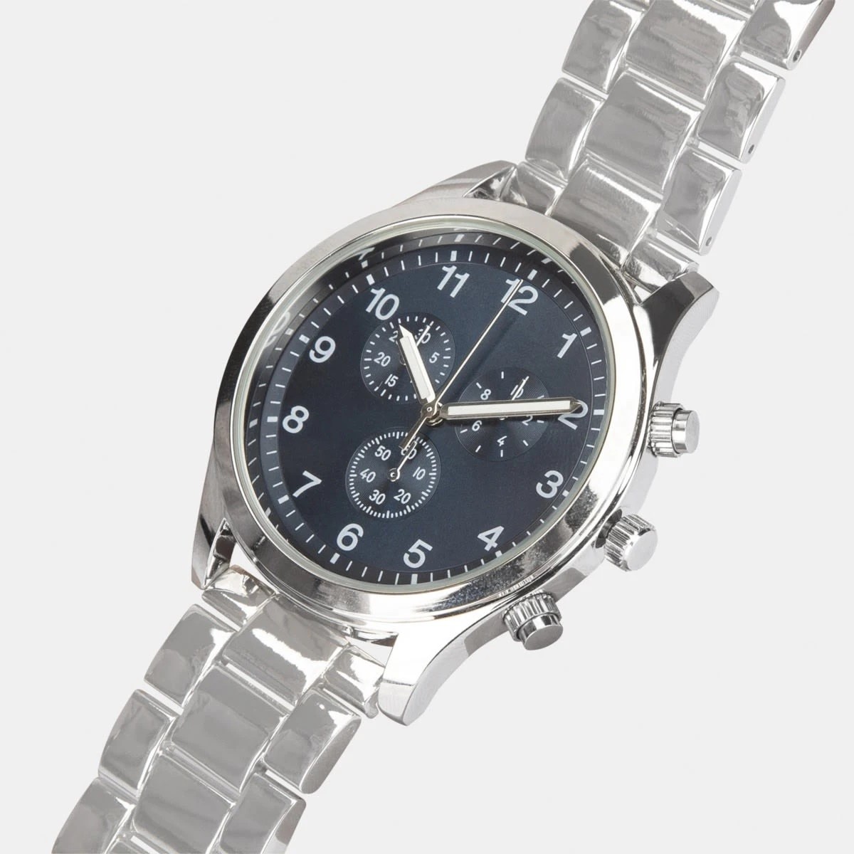 3 Analogue Metal Band Watch - Silver, 3 of 6