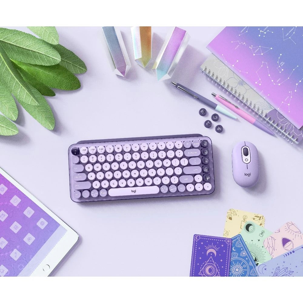 6 Logitech POP Keys Wireless Keyboard Lavender, 6 of 7