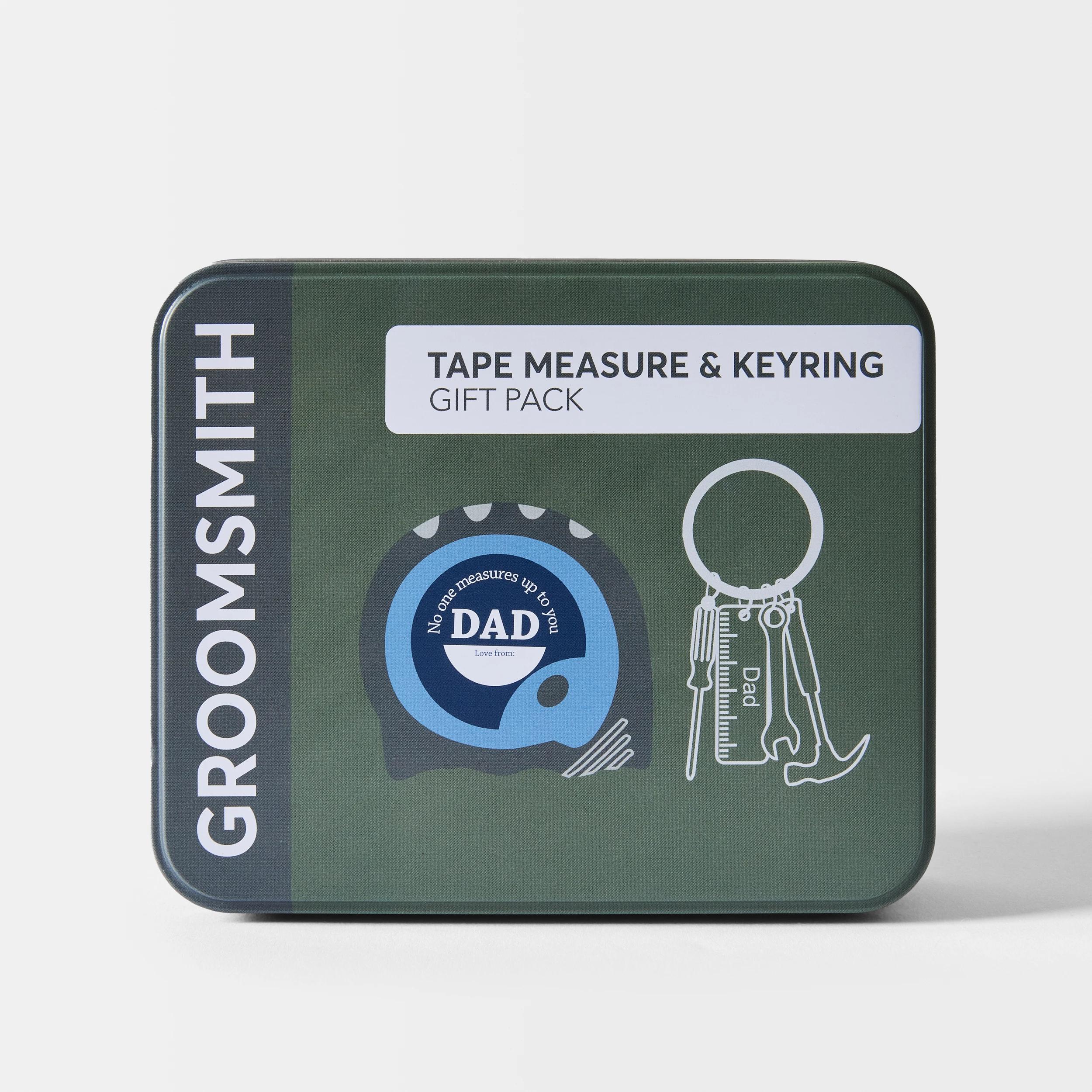 1 Groomsmith Tape Measure and Keyring Gift Pack BLUE