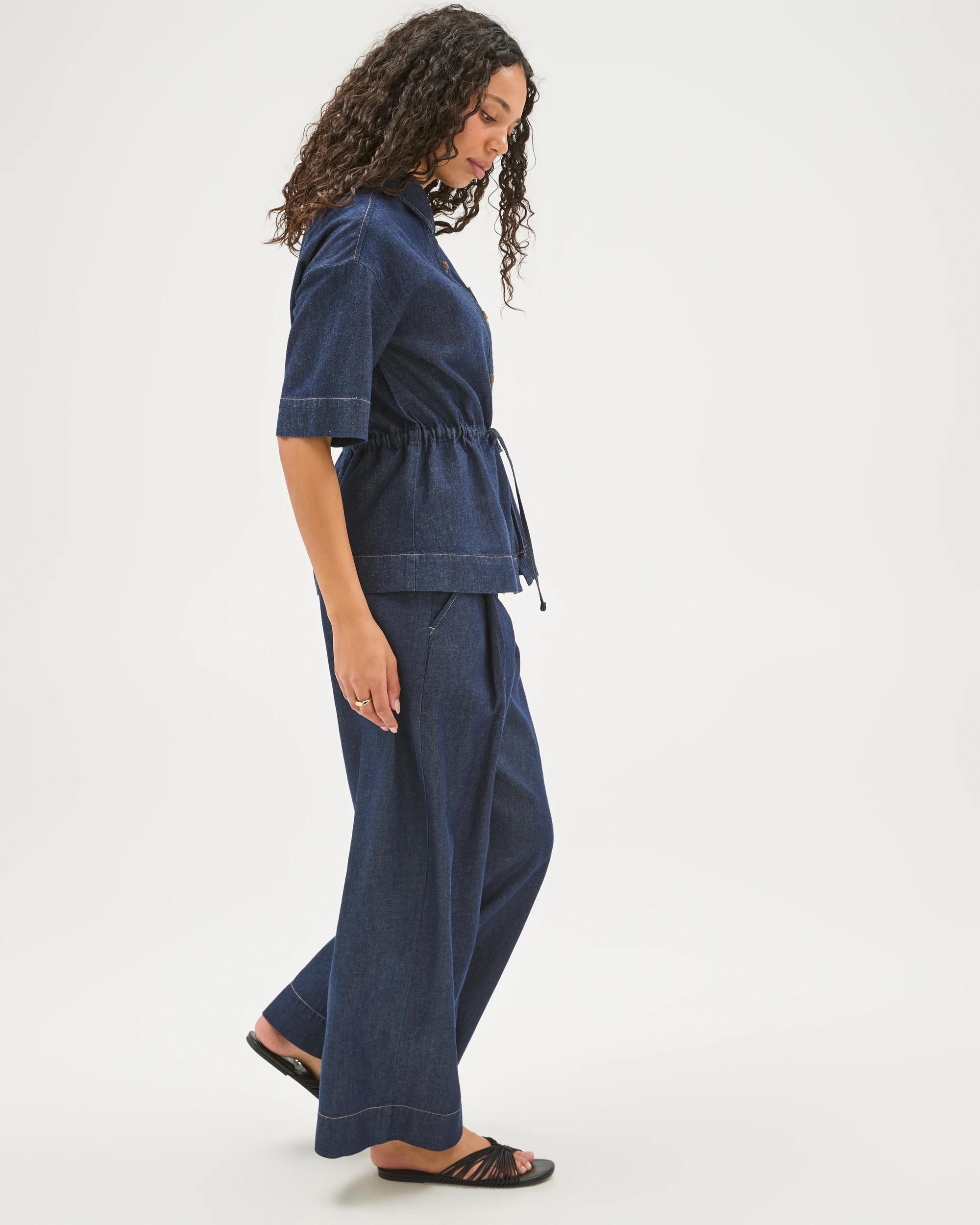4 Target Denim Linen Denim Shirt RINSE, 4 of 8