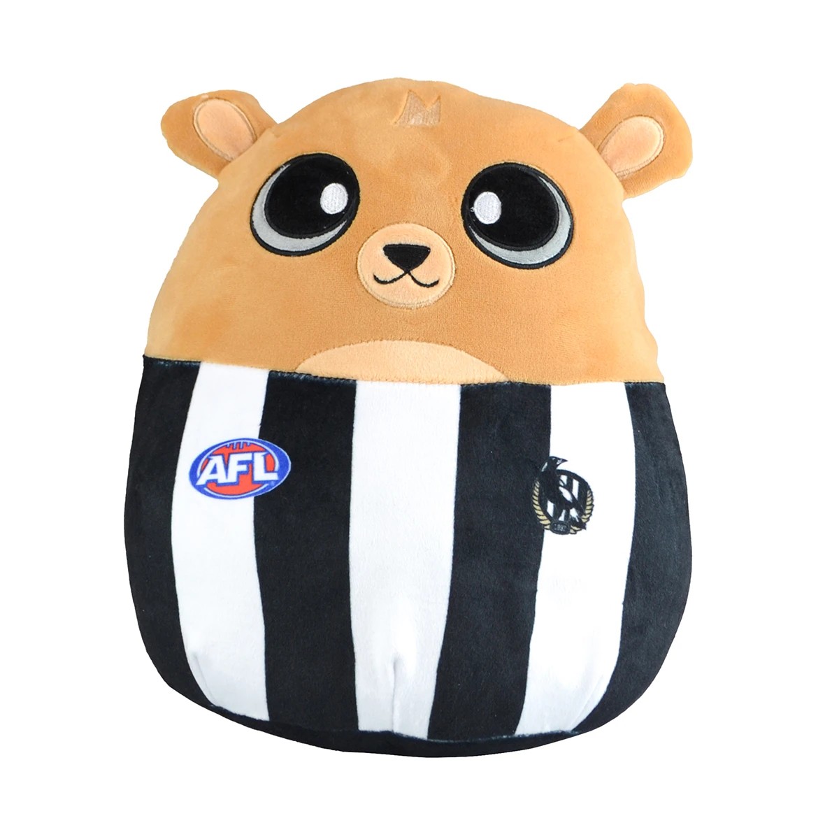 1 AFL Squidglys Collingwood Plush Toy, 1 of 2