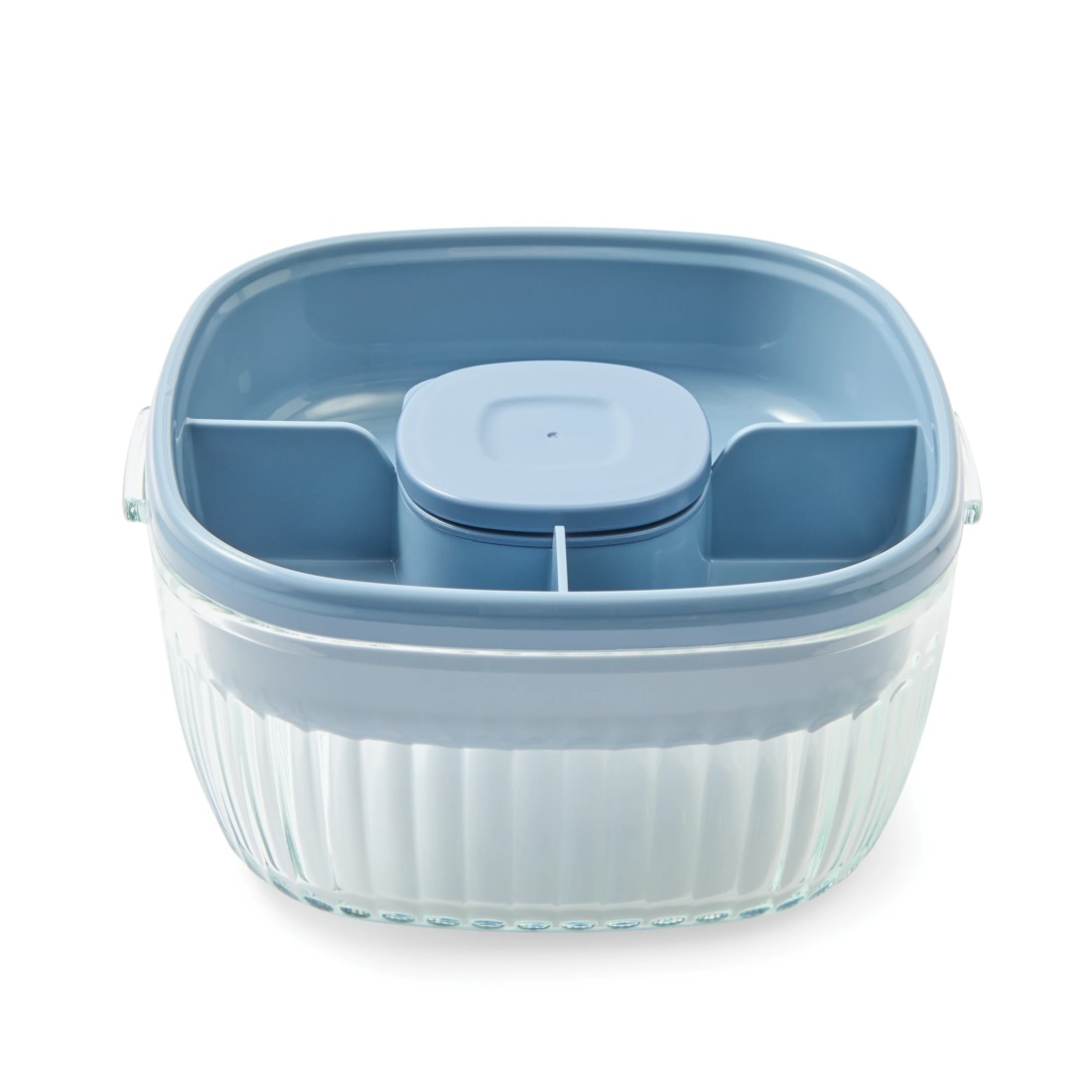 3 Glass Salad Bowl - Blue, 3 of 10