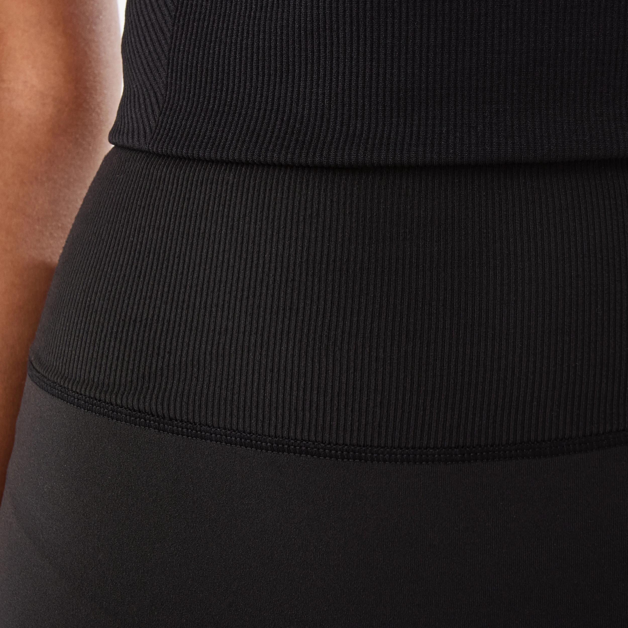 7 Active Womens Ribbed Waist Bike Shorts BLACK, 7 of 7