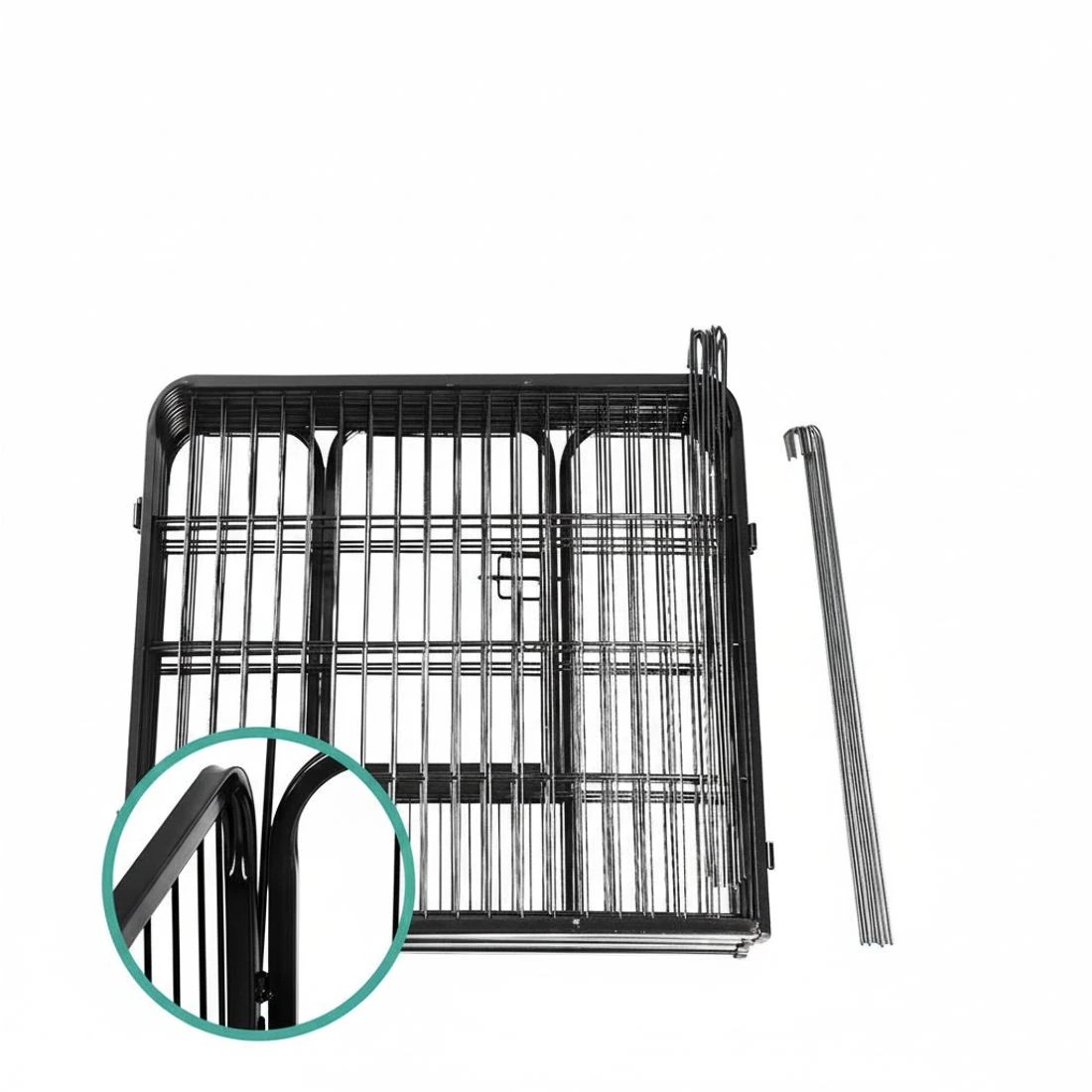 5 i.Pet 32" 8 Panel Dog Playpen Pet Exercise Cage Enclosure Fence Play Pen - Black, 5 of 7