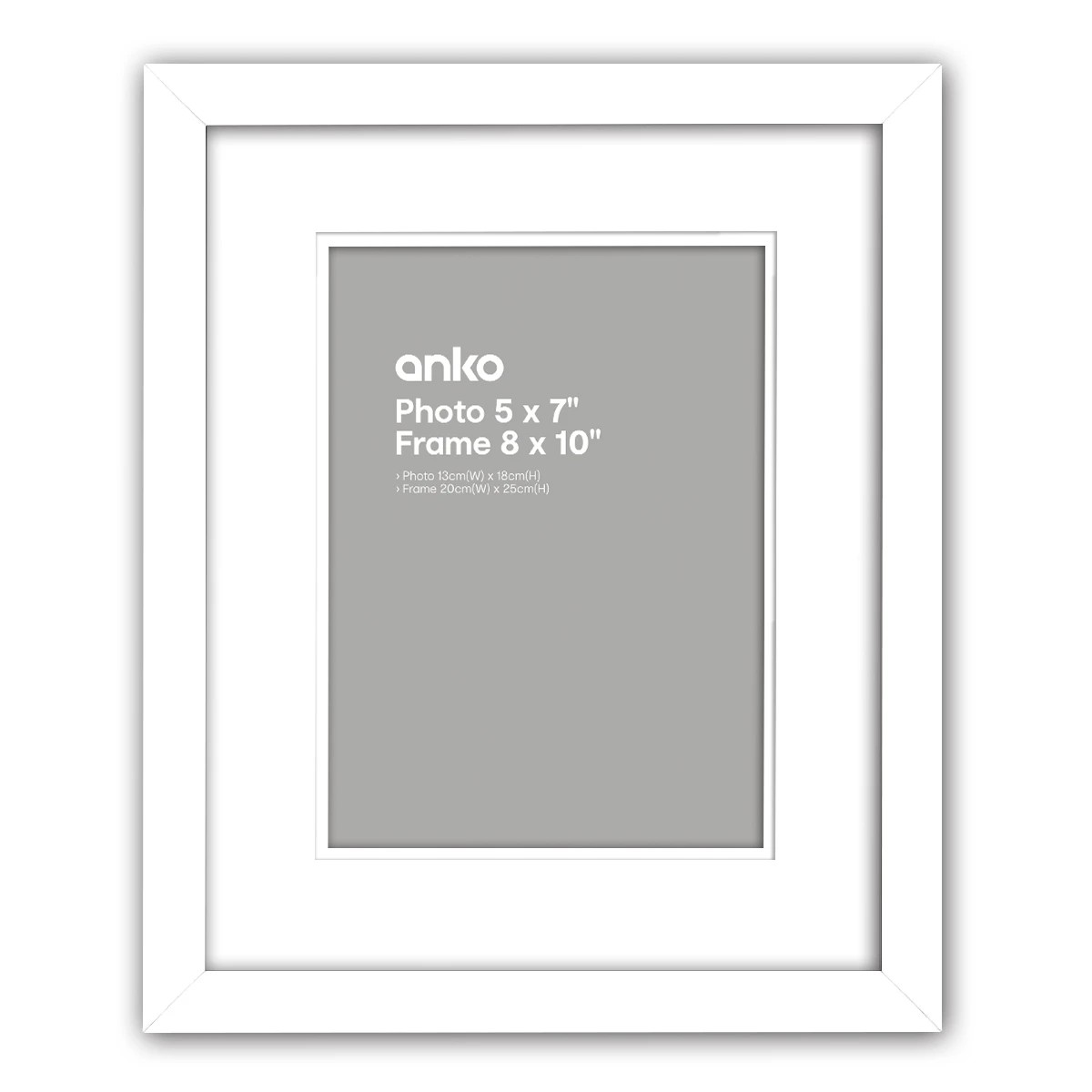 1 Nice Photo Frame - 5in. x 7in. (13cm x 18cm), White