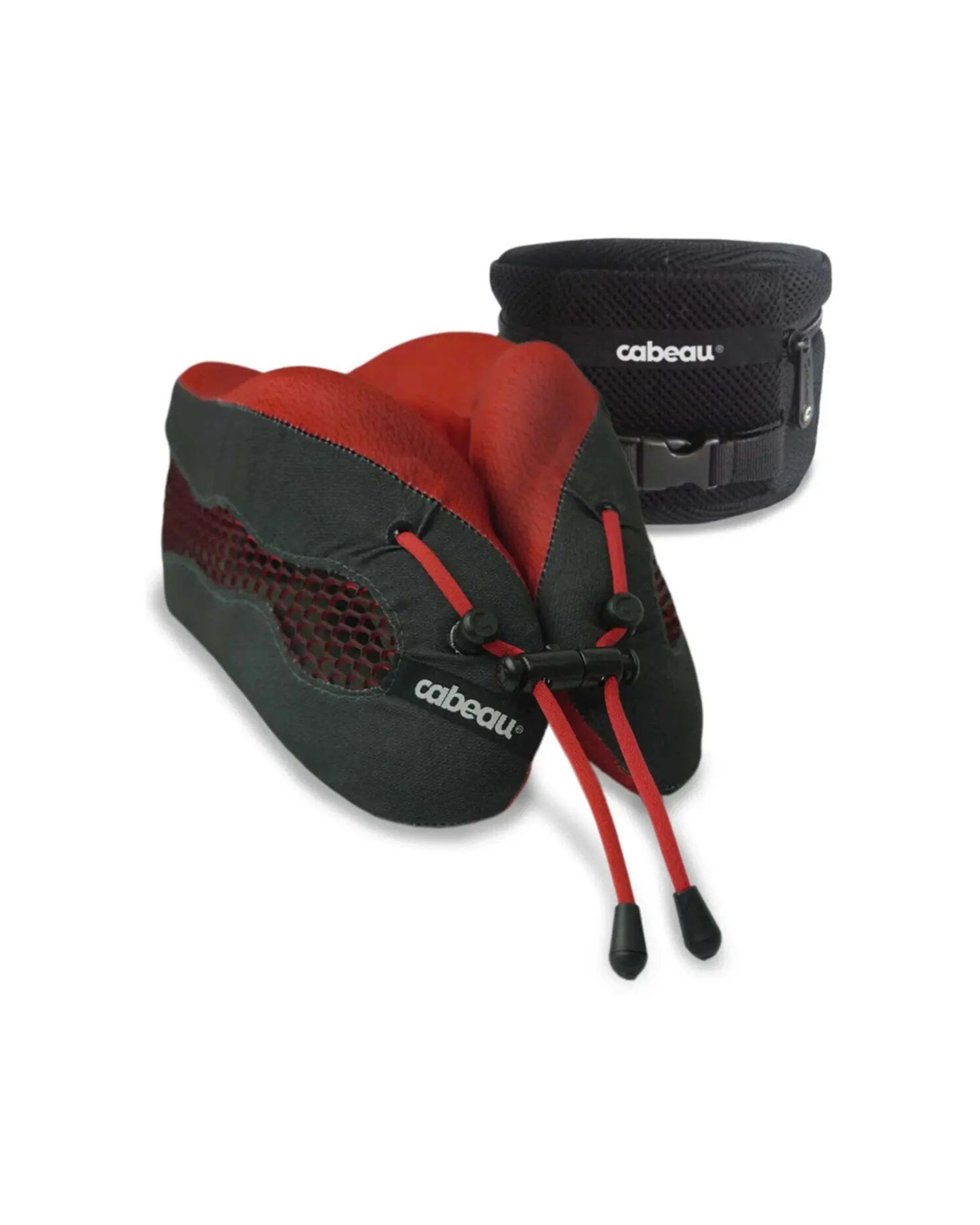 1 Cabeau Evolution Cool 2.0 Memory Foam Travel Pillow With Ear Plugs & Carry Bag - Red, 1 of 2