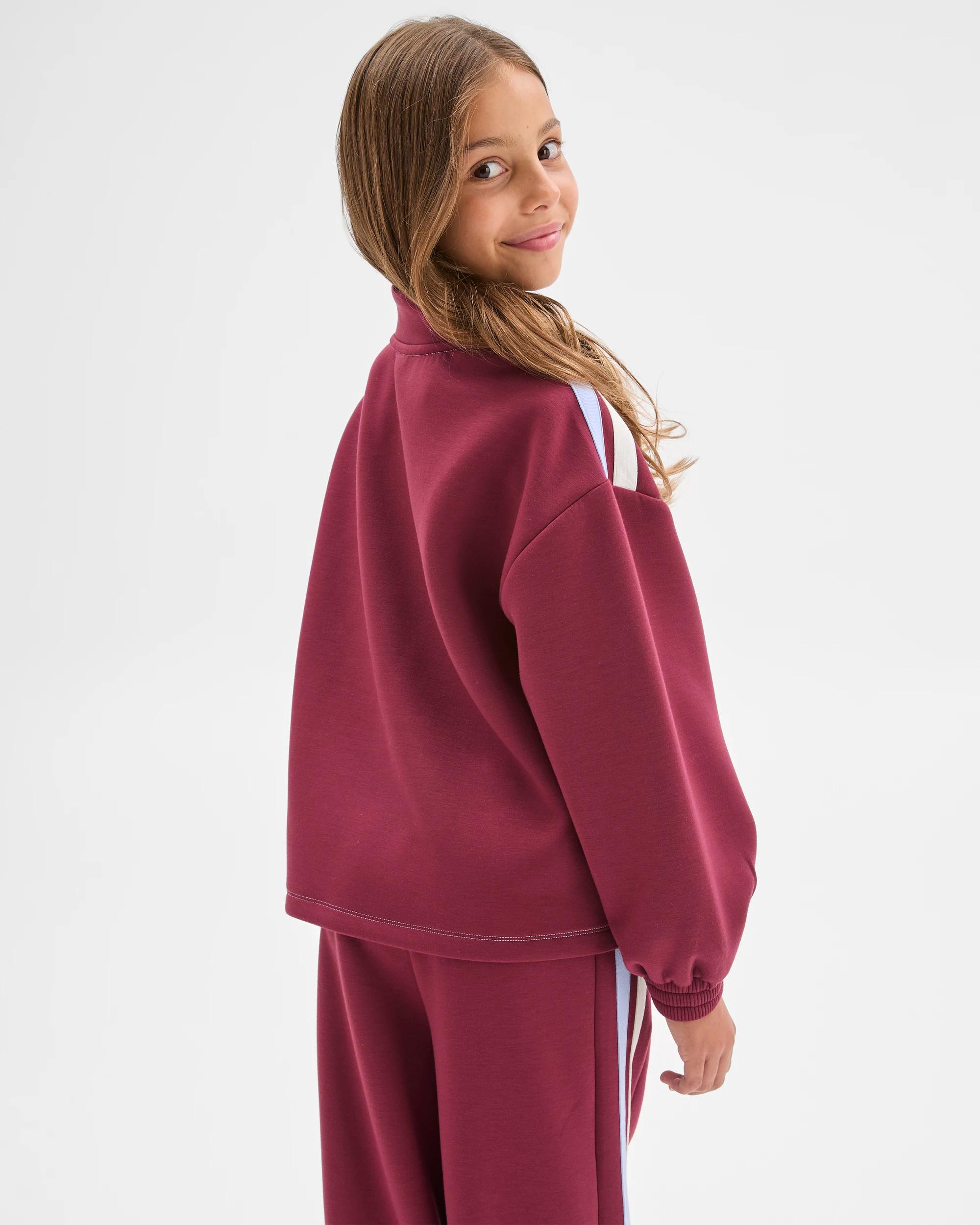 6 Target Kids Scuba Fleece Balloon Sleeve Jumper BURGUNDY, 6 of 8