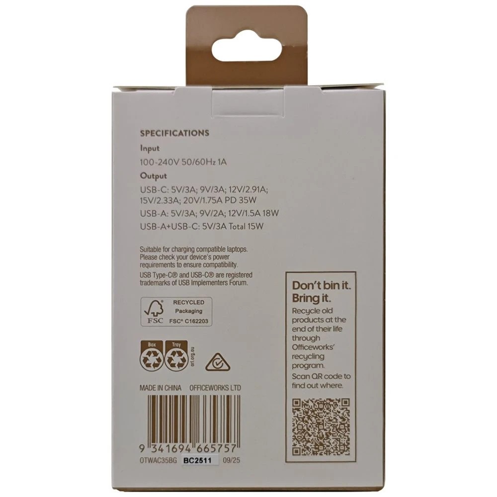 7 Otto USB-A and USB-C GAN Wall Charger Beige, 7 of 8