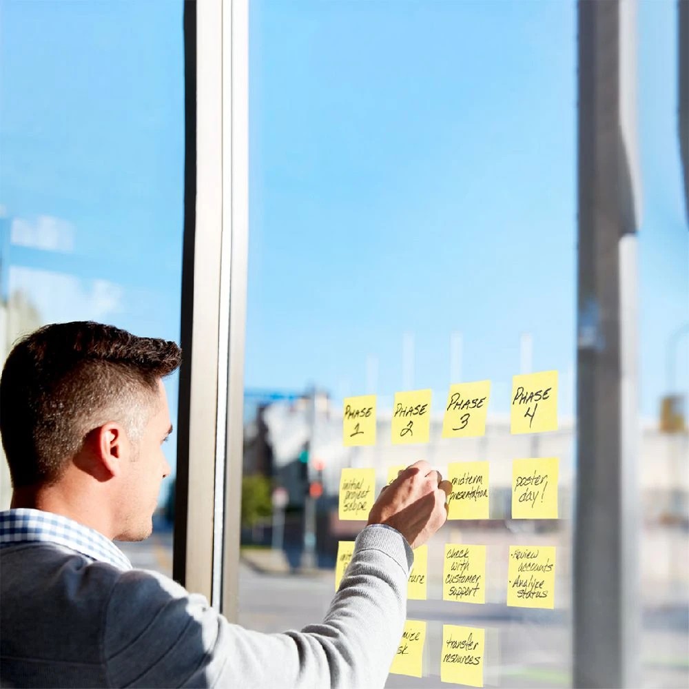 5 Post-it Super Sticky Notes 76 x 76mm Canary Yellow 5 Pack, 5 of 10