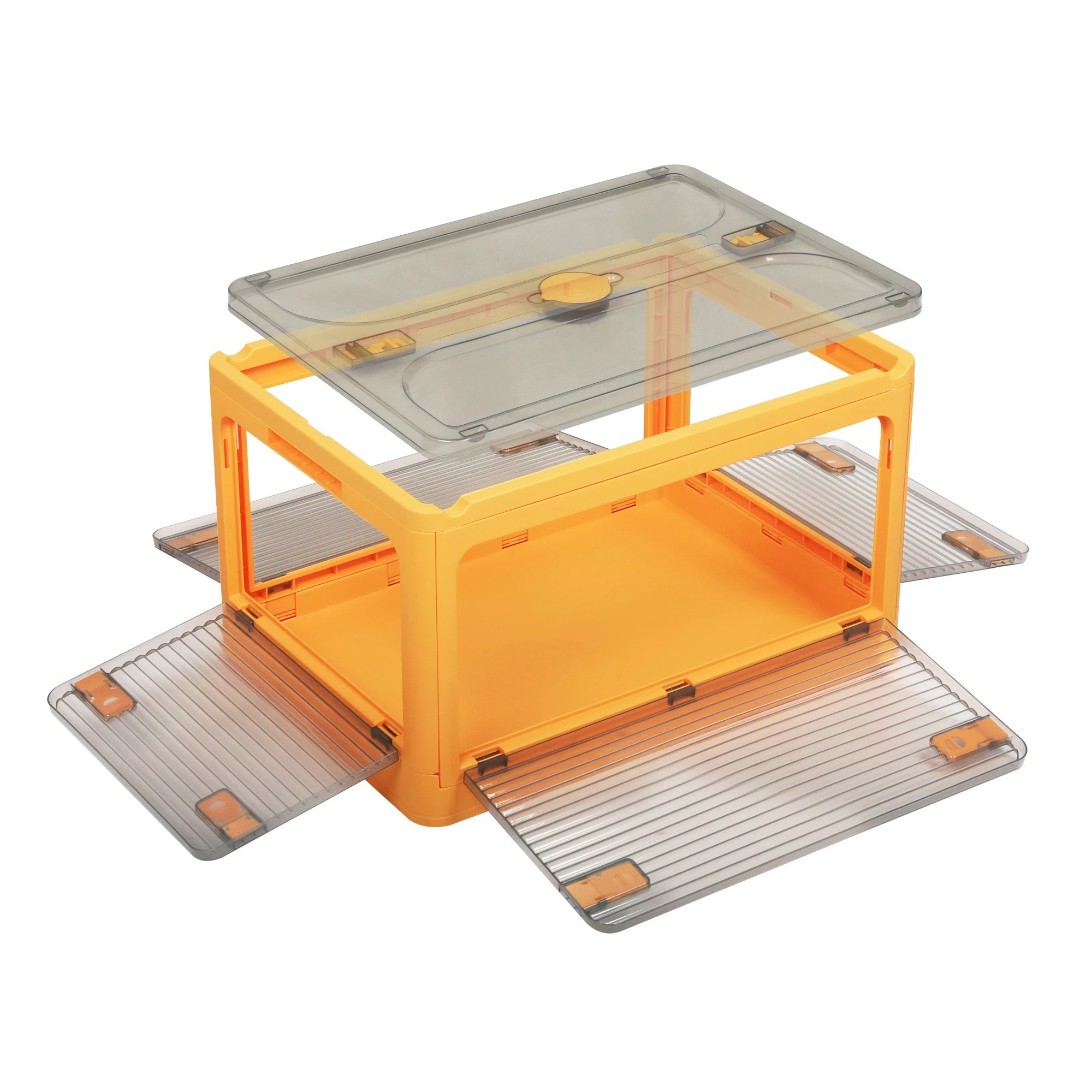 2 Traderight 55L M Size Foldatble Storage Container 5 Sides Open Door - Orange, 2 of 7